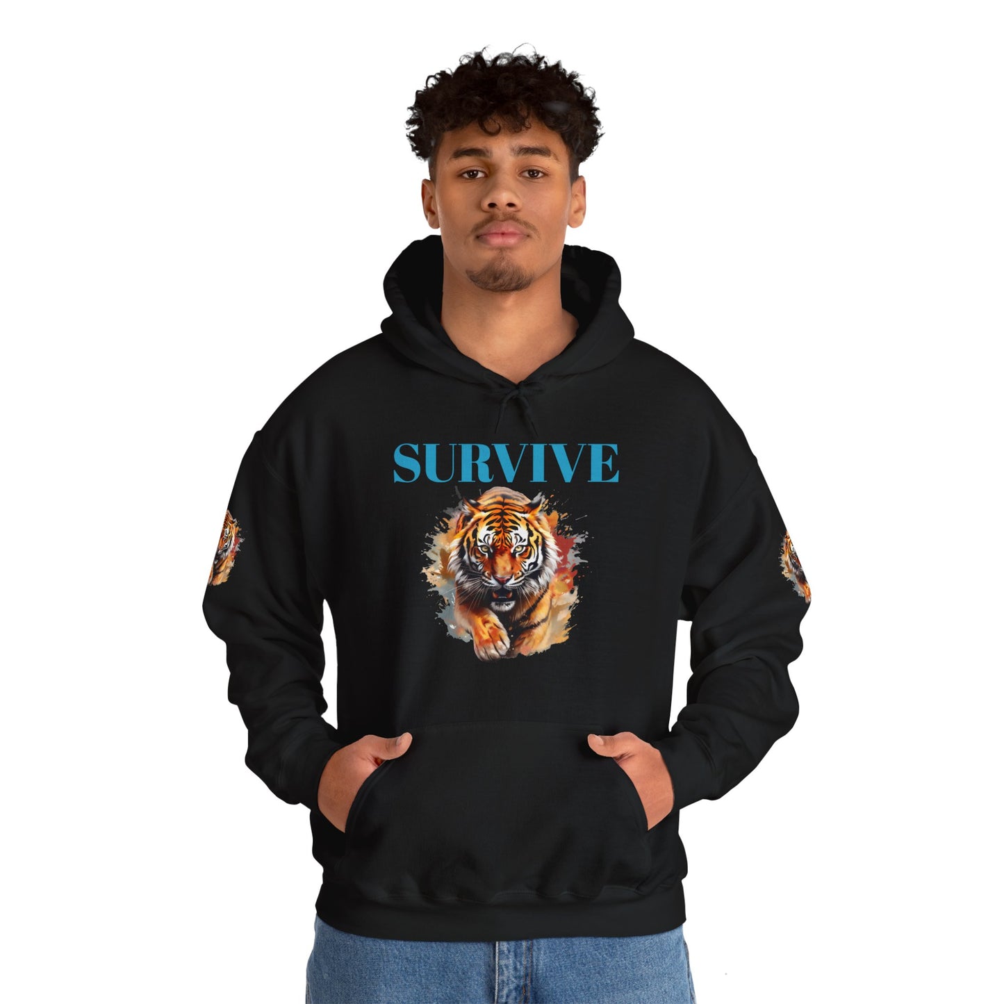Princess Grace Survive Tiger Unisex Heavy Blend Hoodie Fierce & Inspirational Sweatshirt