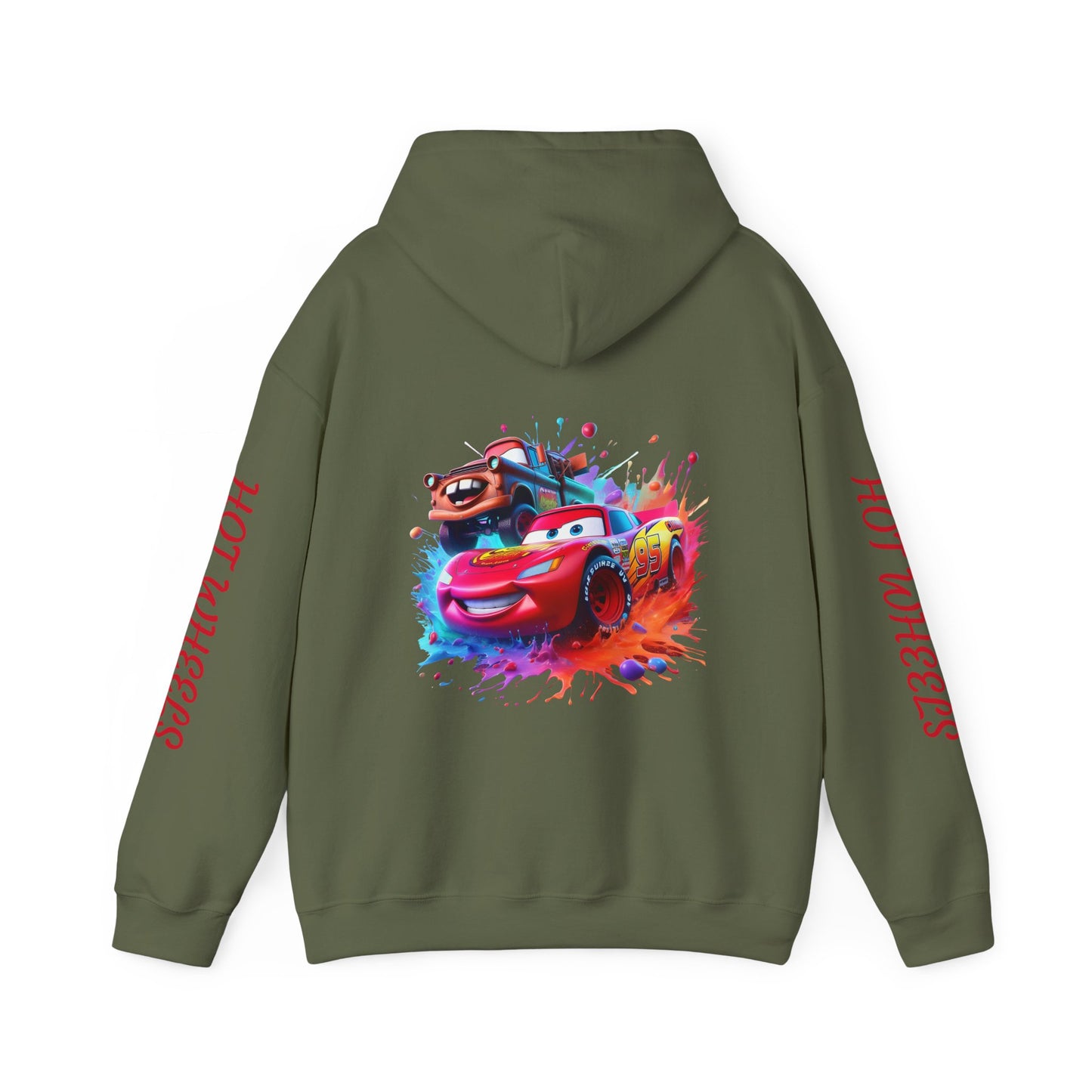 Princess Grace Hot Wheels Unisex Hoodie Retro Racing Design for Kids and Car Enthusiasts
