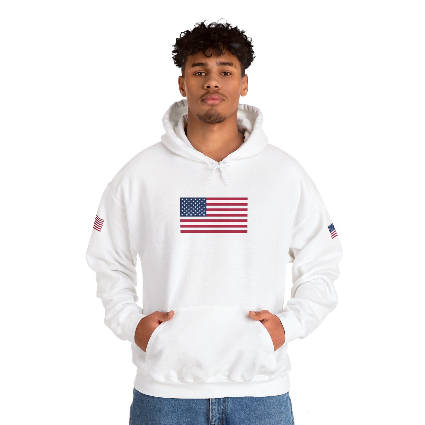 Princess Grace Patriotic American Flag Hoodie Unisex Heavy Blend Sweatshirt