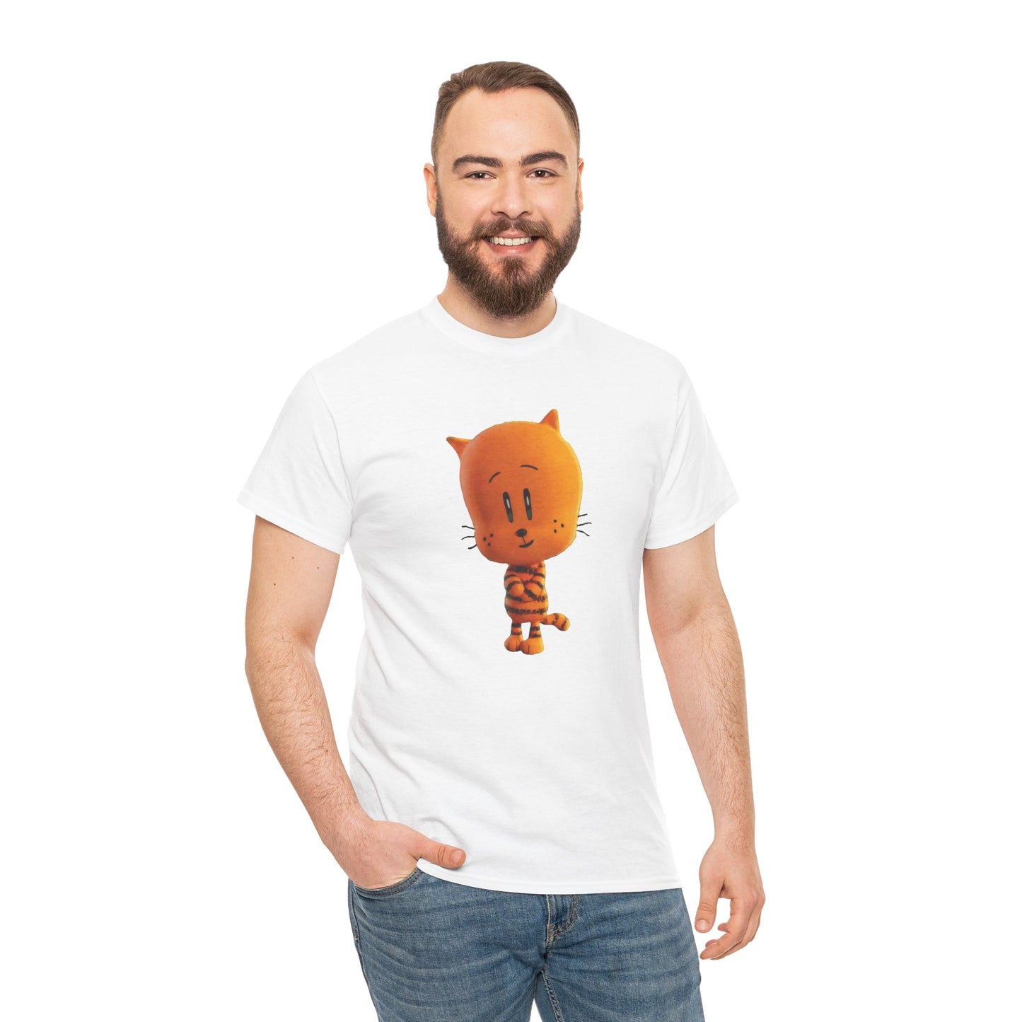 Princess Grace Funny Cartoon Cat Unisex Heavy Cotton Tee