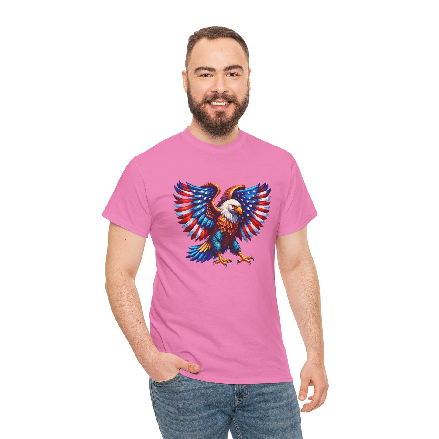 Princess Grace Patriotic Eagle Graphic Tee Unisex Heavy Cotton T-Shirt
