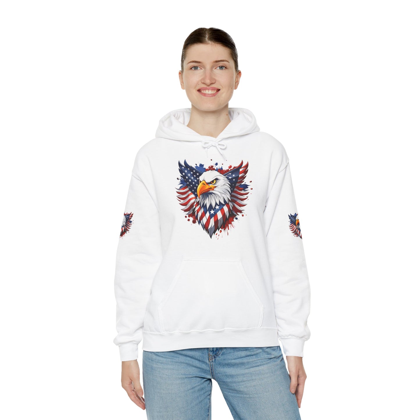 Princess Grace Patriotic Eagle Hoodie Unisex Heavy Blend Hooded Sweatshirt