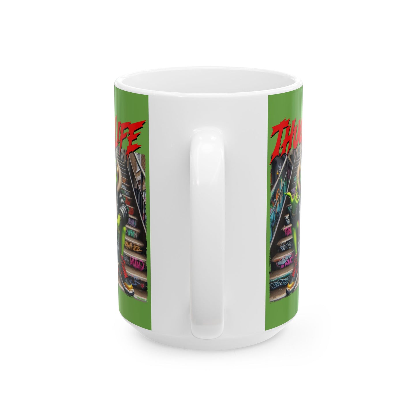 Princess Grace Thug Life Kermit Ceramic Mug Cool Hip-Hop Style Coffee Cup