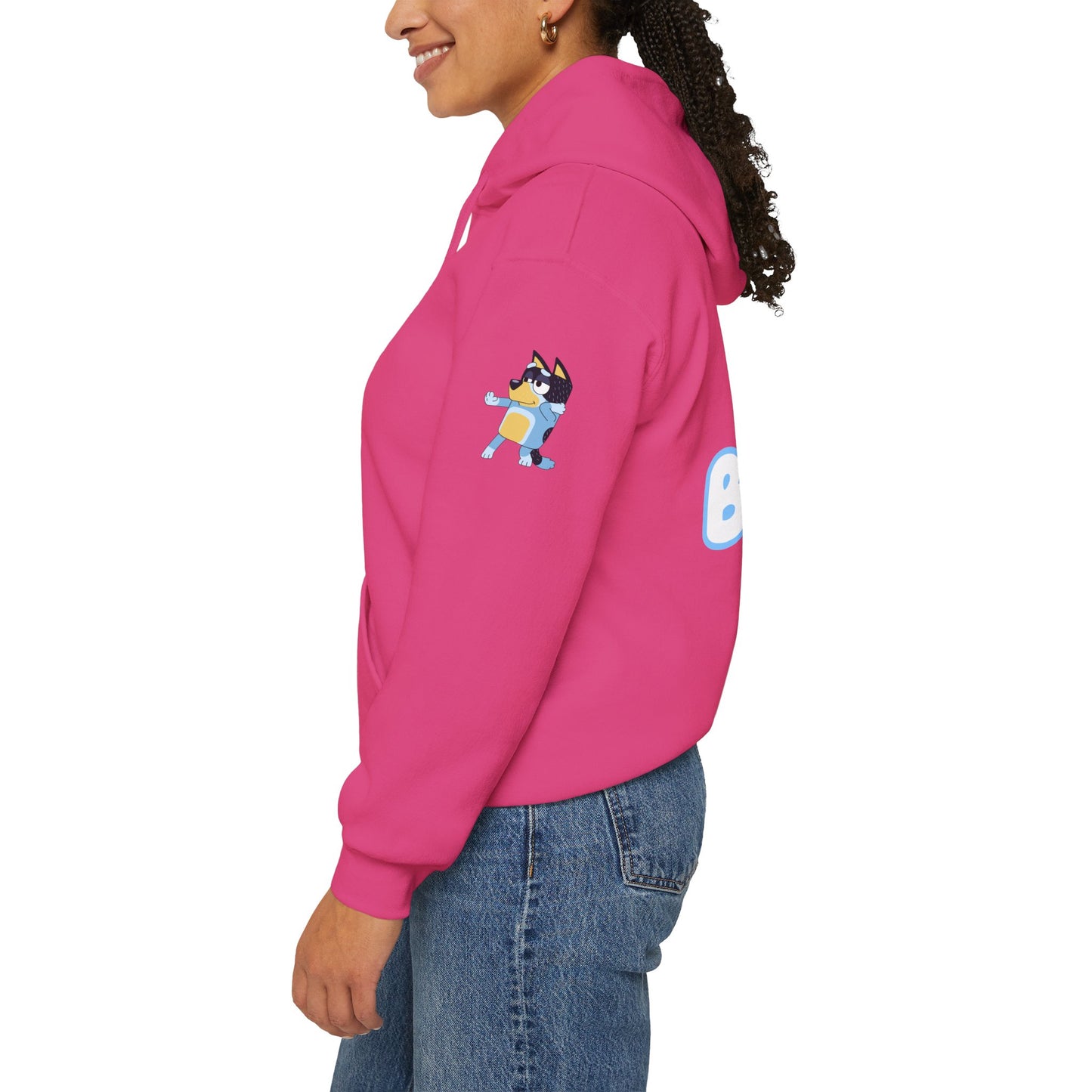Princess Grace Bluey Unisex Heavy Blend Hoodie Cozy Cartoon Sweatshirt for Kids & Adults