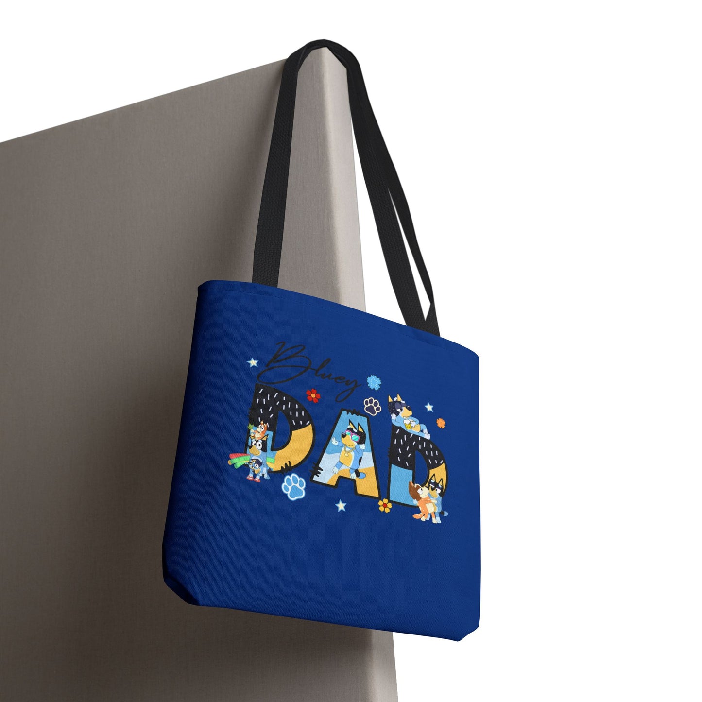 Princess Grace Bluey Dad Tote Bag Fun and Colorful Gift for Dog Lovers