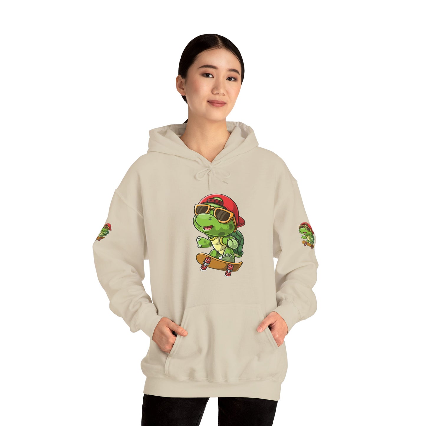Princess Grace Cool Skateboarding Turtle Unisex Hoodie Fun and Stylish