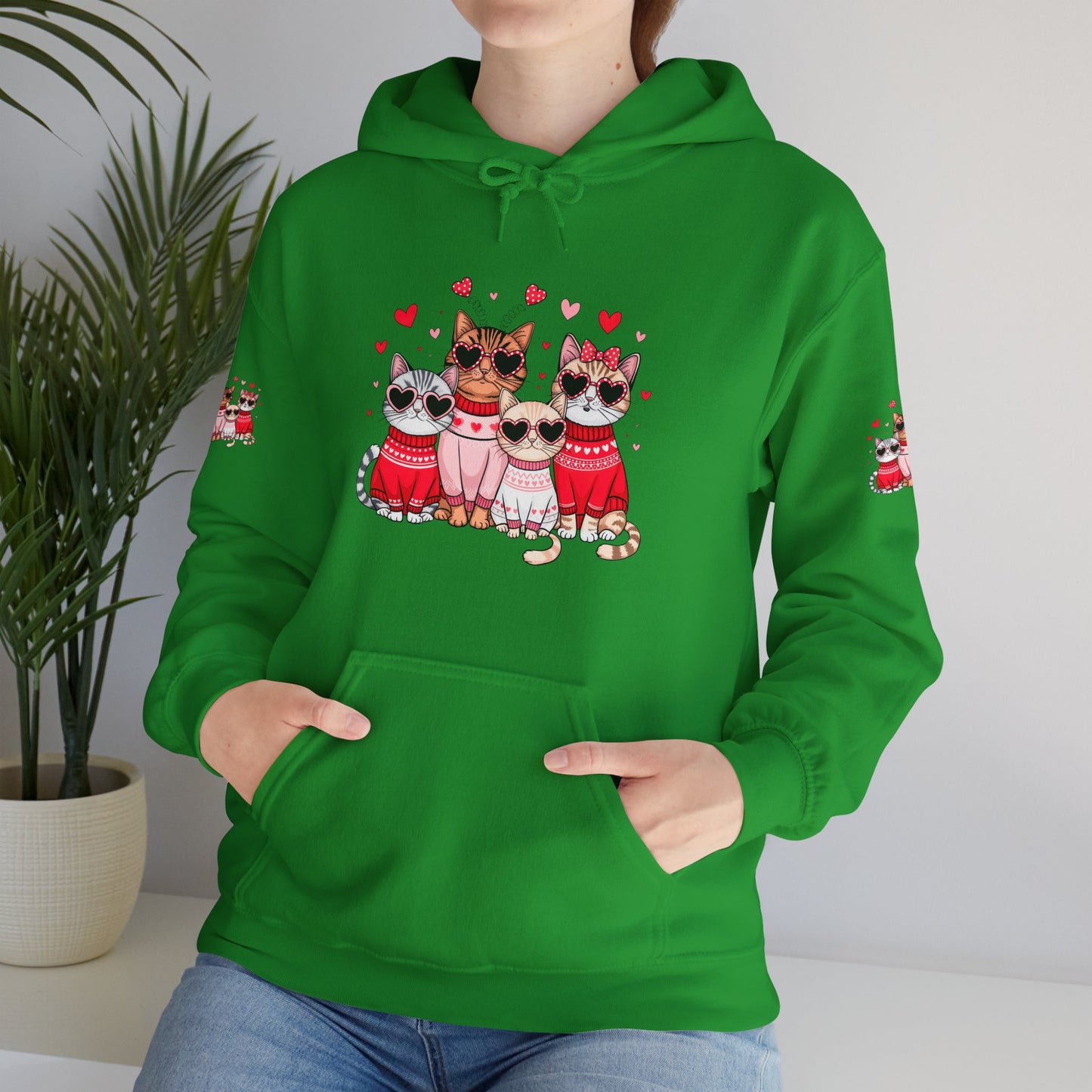 Princess Grace Cute Cat Lovers Hoodie with Heart Design