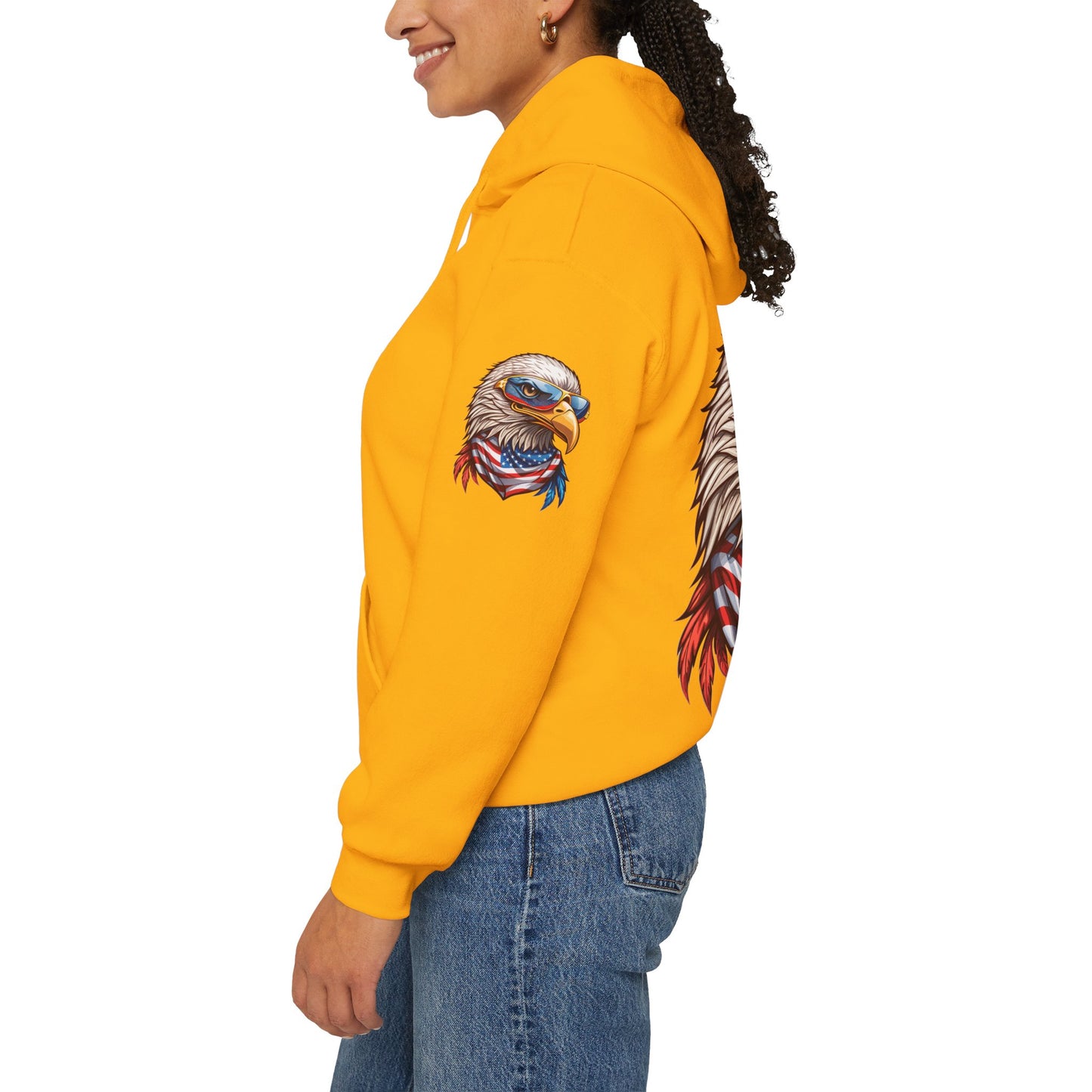 Princess Grace Patriotic American Eagle Hoodie Unisex Heavy Blend Sweatshirt