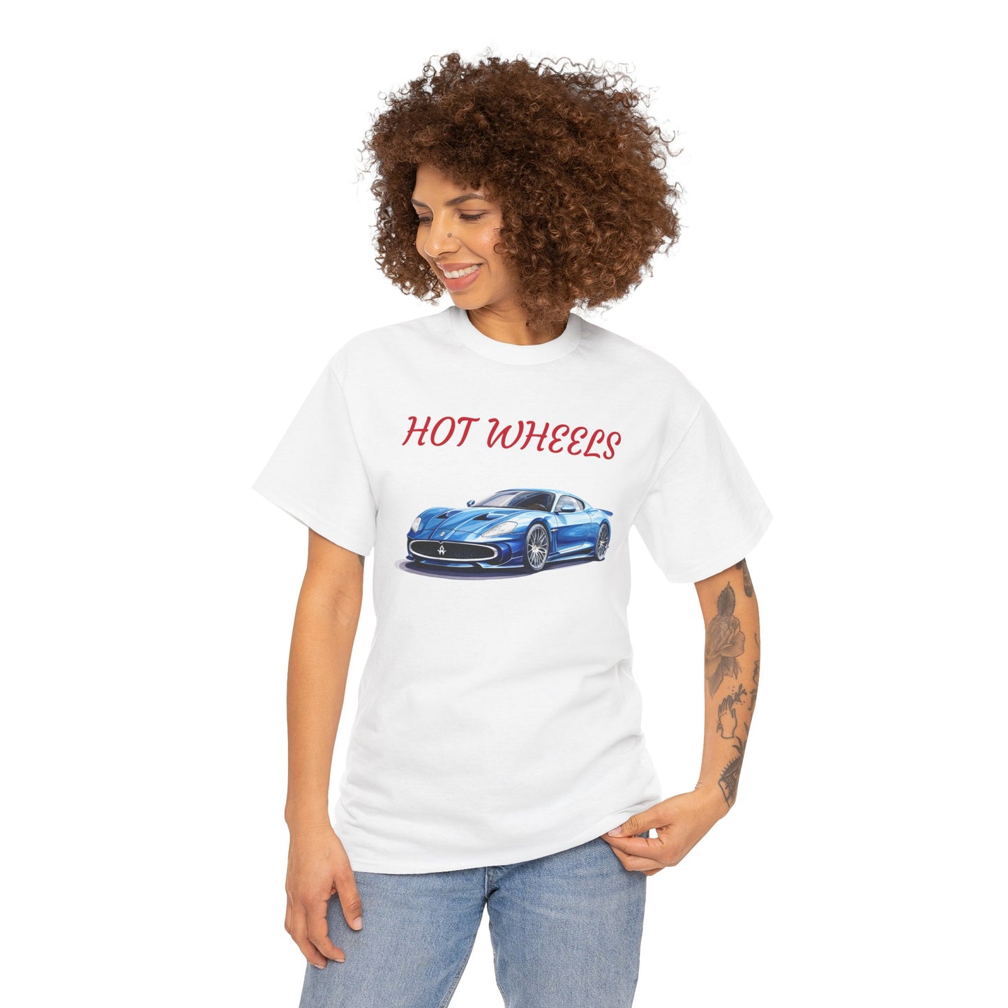 Princess Grace Hot Wheels Unisex Heavy Cotton Tee Classic Car Graphic T-Shirt for Auto Enthusiasts