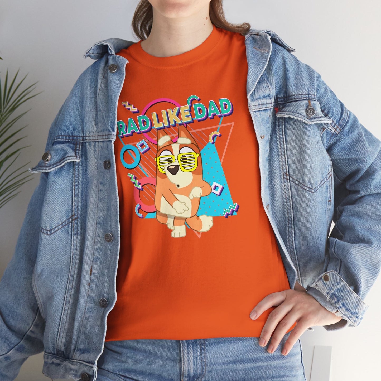 Princess Grace Bluer Rad Like Dad Fun Unisex Heavy Cotton Tee Graphic Tee for Everyday Wear and Gifts