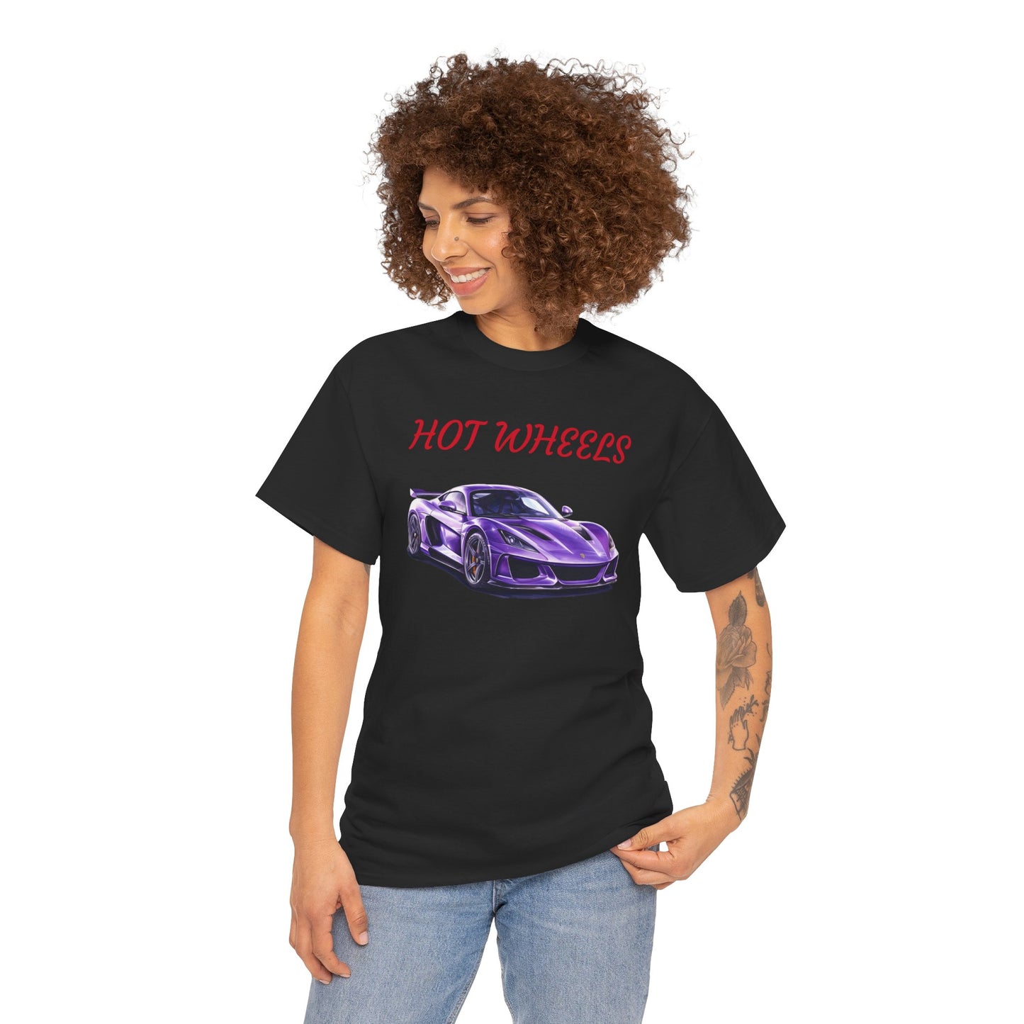 Princess Grace Hot Wheels Graphic Unisex Heavy Cotton Tee Perfect for Car Enthusiasts