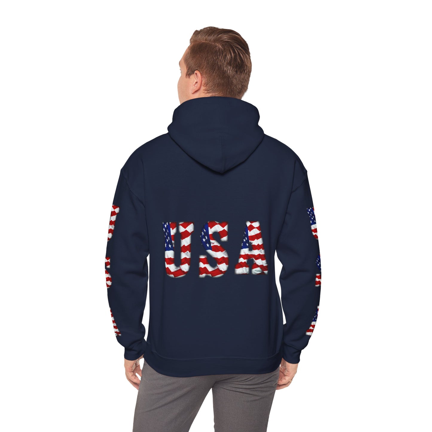 Princess Grace Patriotic USA Unisex Hooded Sweatshirt Heavy Blend for Comfort
