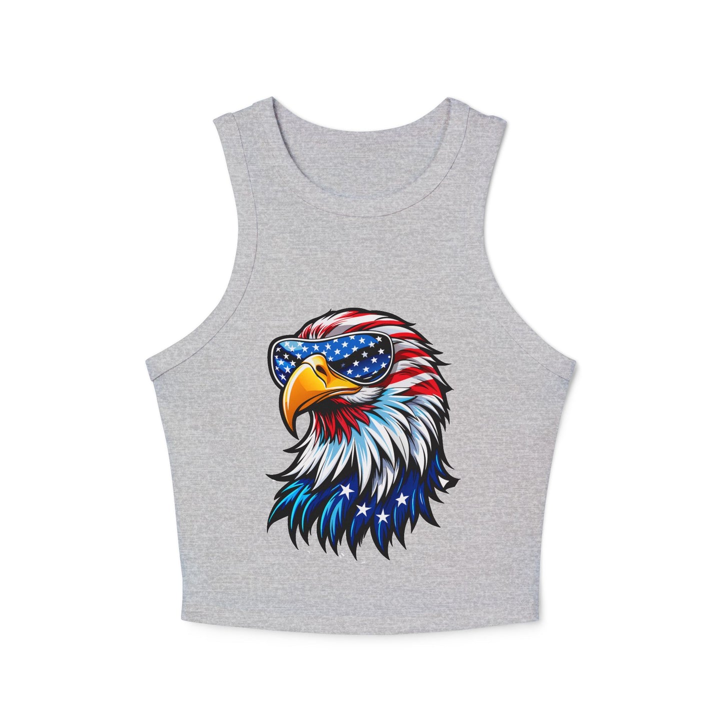 Princess Grace Patriotic Eagle Racer Tank Top USA Inspired Women's Activewear