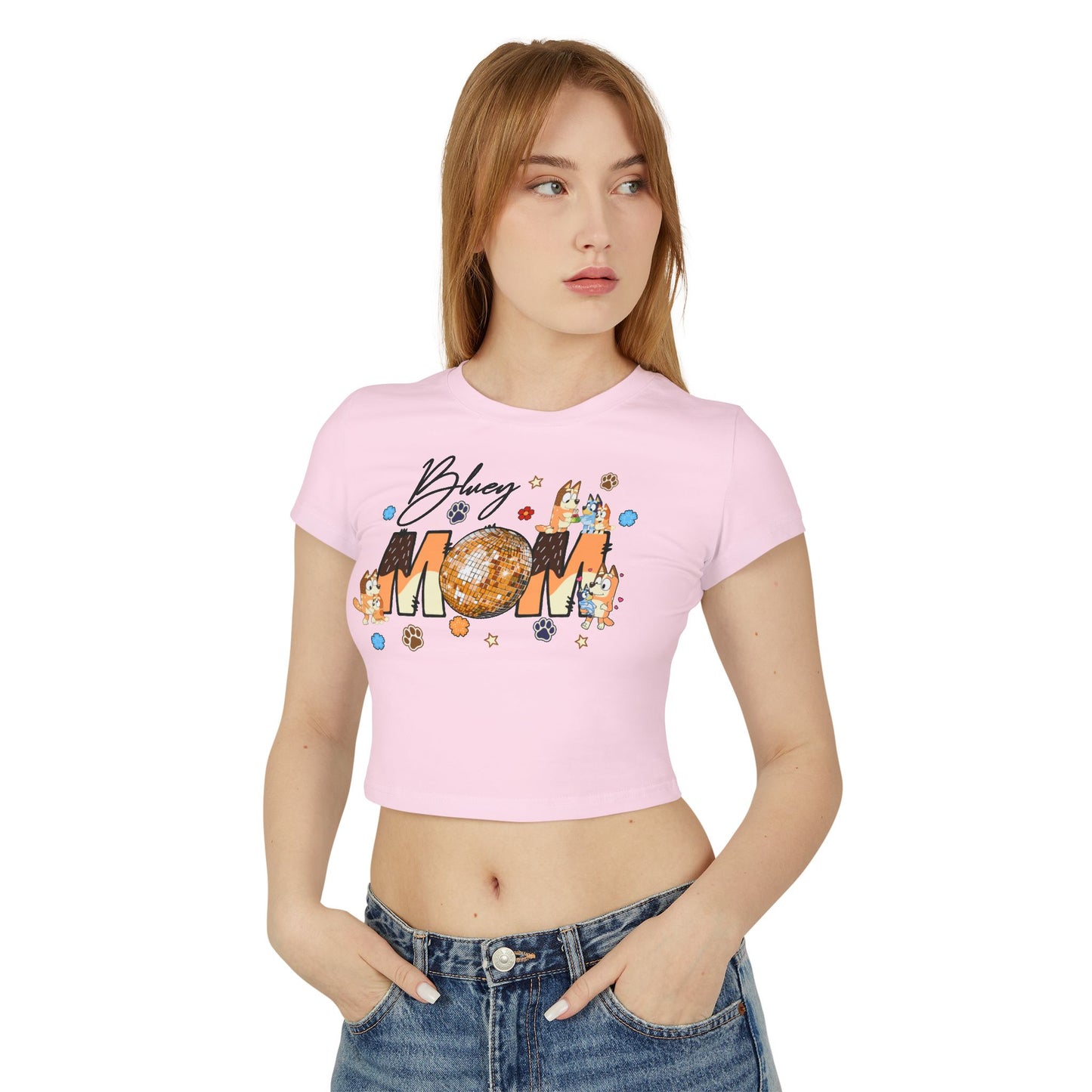 Princess Grace Cute Bluey Mom Baby Tee for Dog Lovers