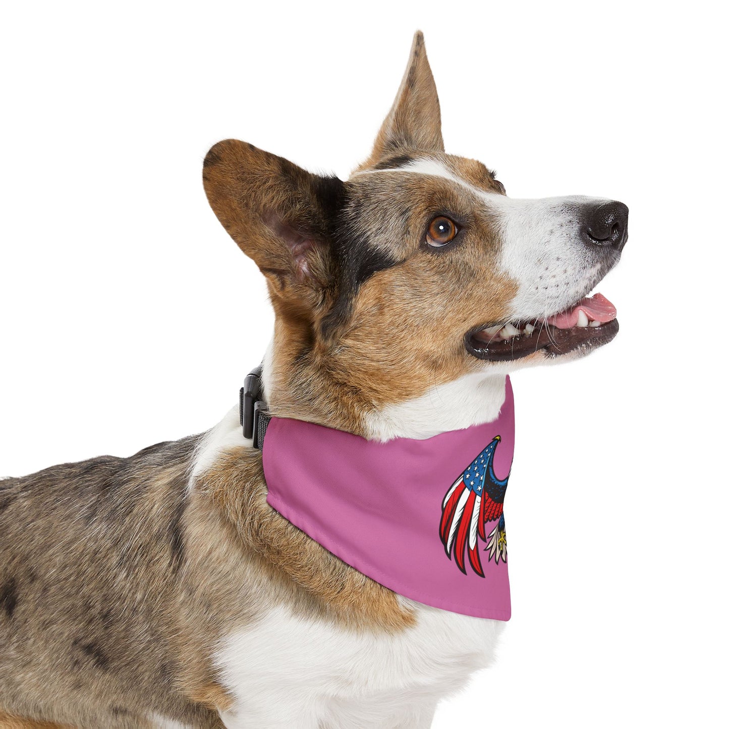 Princess Grace Patriotic Eagle Design Pet Bandana Collar Perfect for Holidays & Celebrations