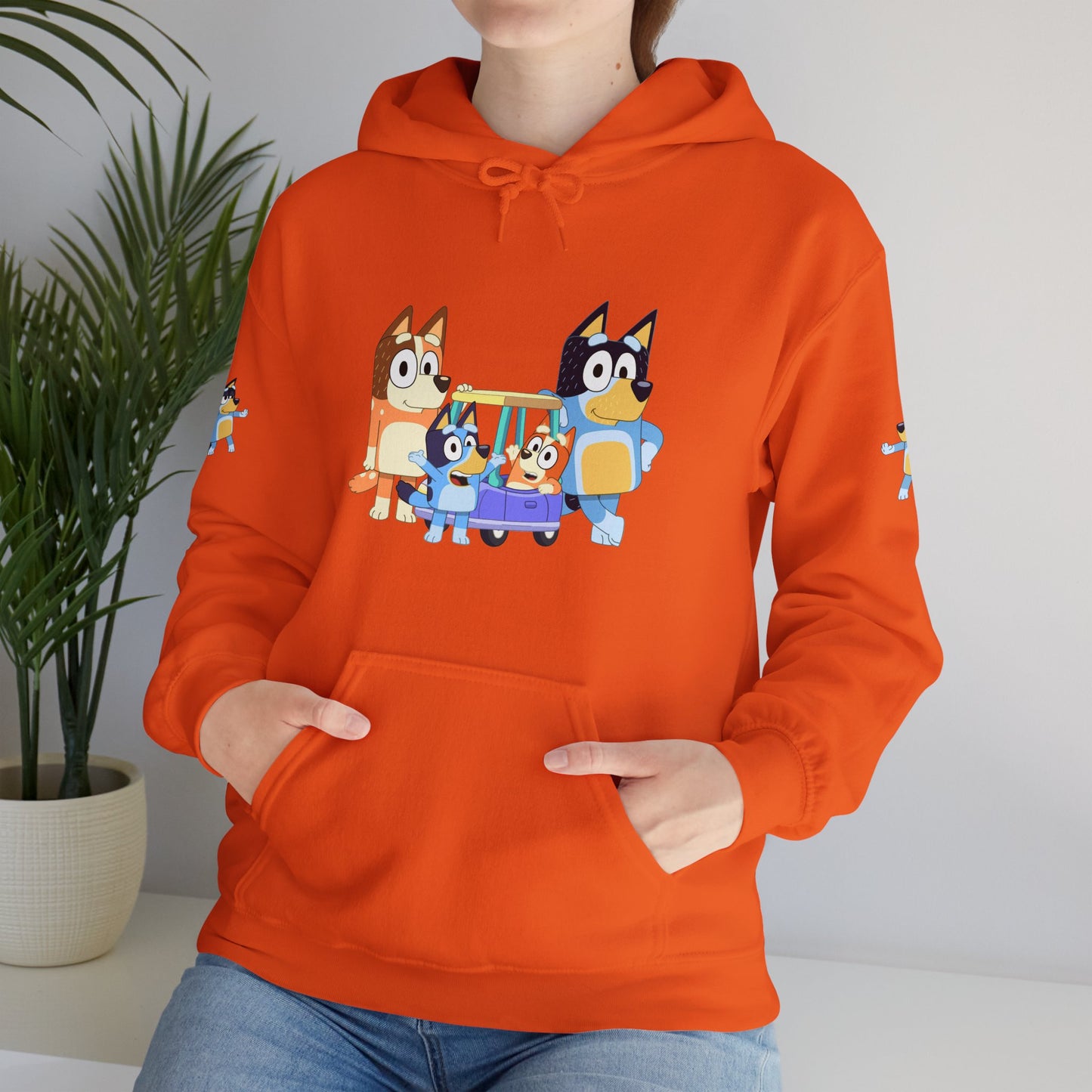 Princess Grace Bluey Fun Family Cartoon Hoodie - Unisex Heavy Blend with Playful Characters