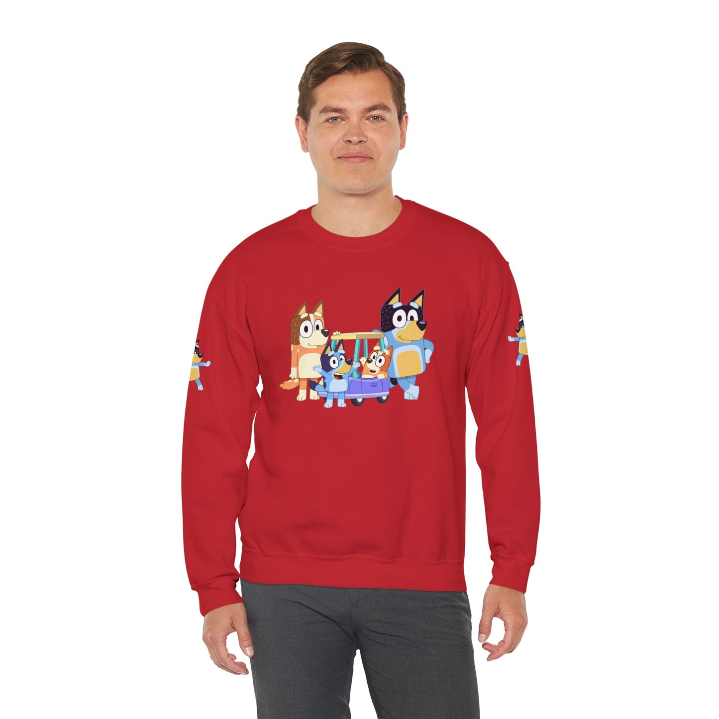 Princess Grace Bluey Cozy Cartoon Crewneck Sweatshirt for Kids and Families Perfect for Playtime and Pajama Days