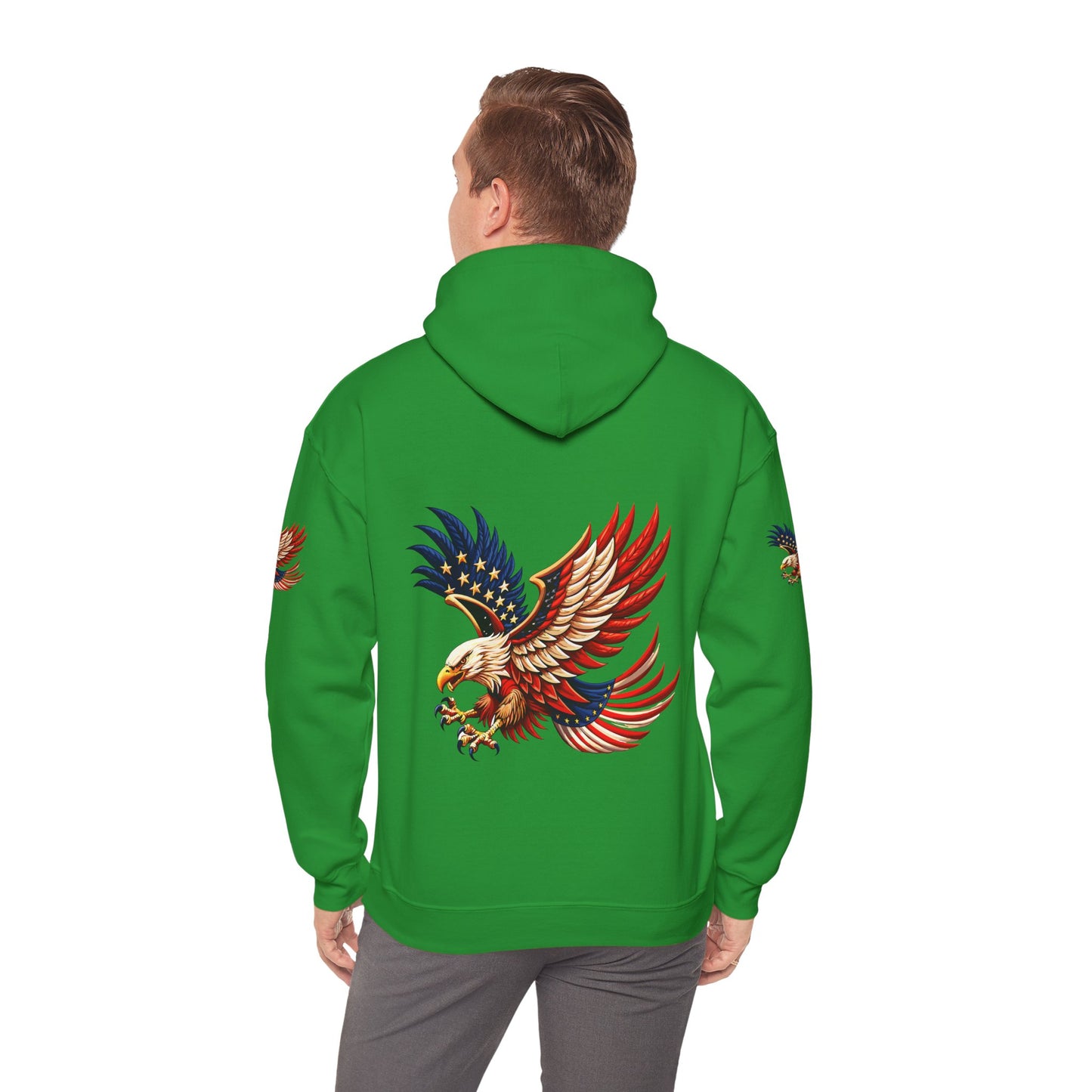 Princess grace Patriotic Eagle Hooded Sweatshirt Unisex Heavy Blend