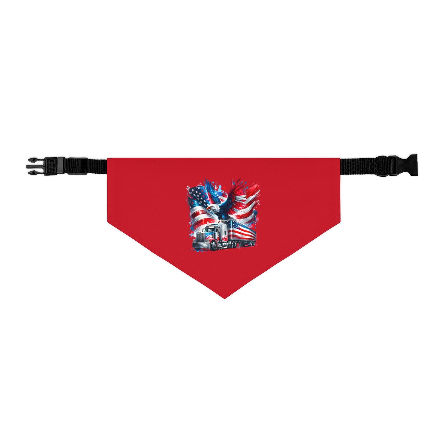 Princess Grace Patriotic Pet Bandana Collar for Dogs Red with American Flag Design