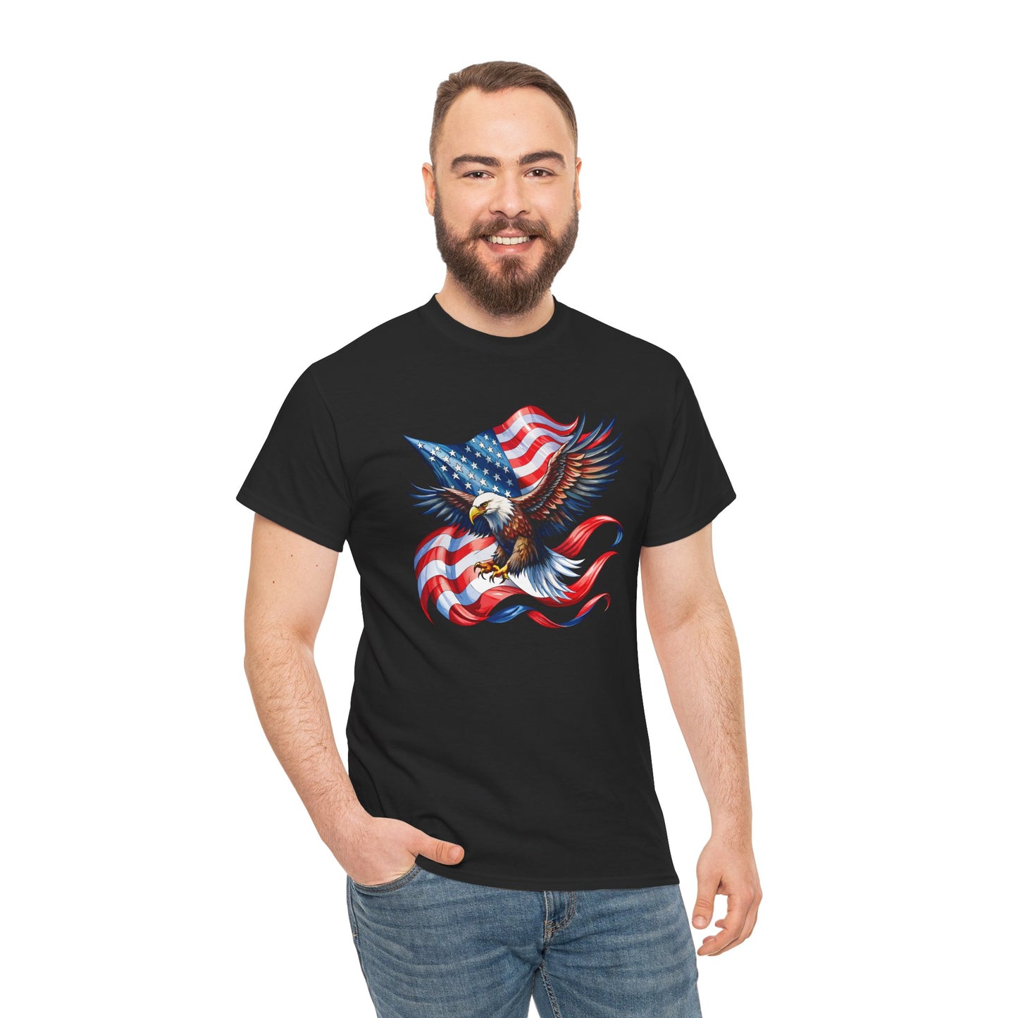 Princess Grace Patriotic Eagle Graphic Unisex Heavy Cotton Tee