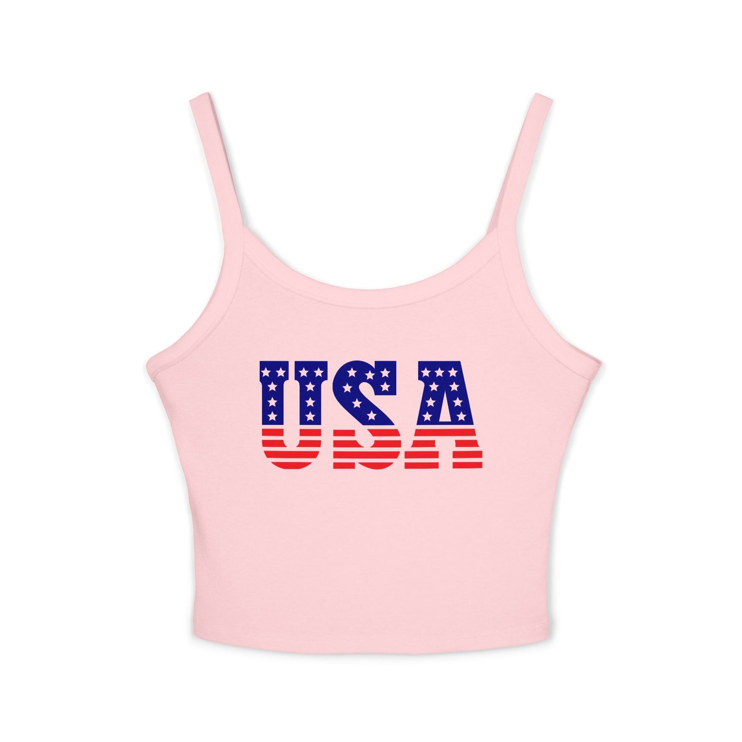Princess Grace Stars & Stripes USA Women's Spaghetti Strap Tank Top