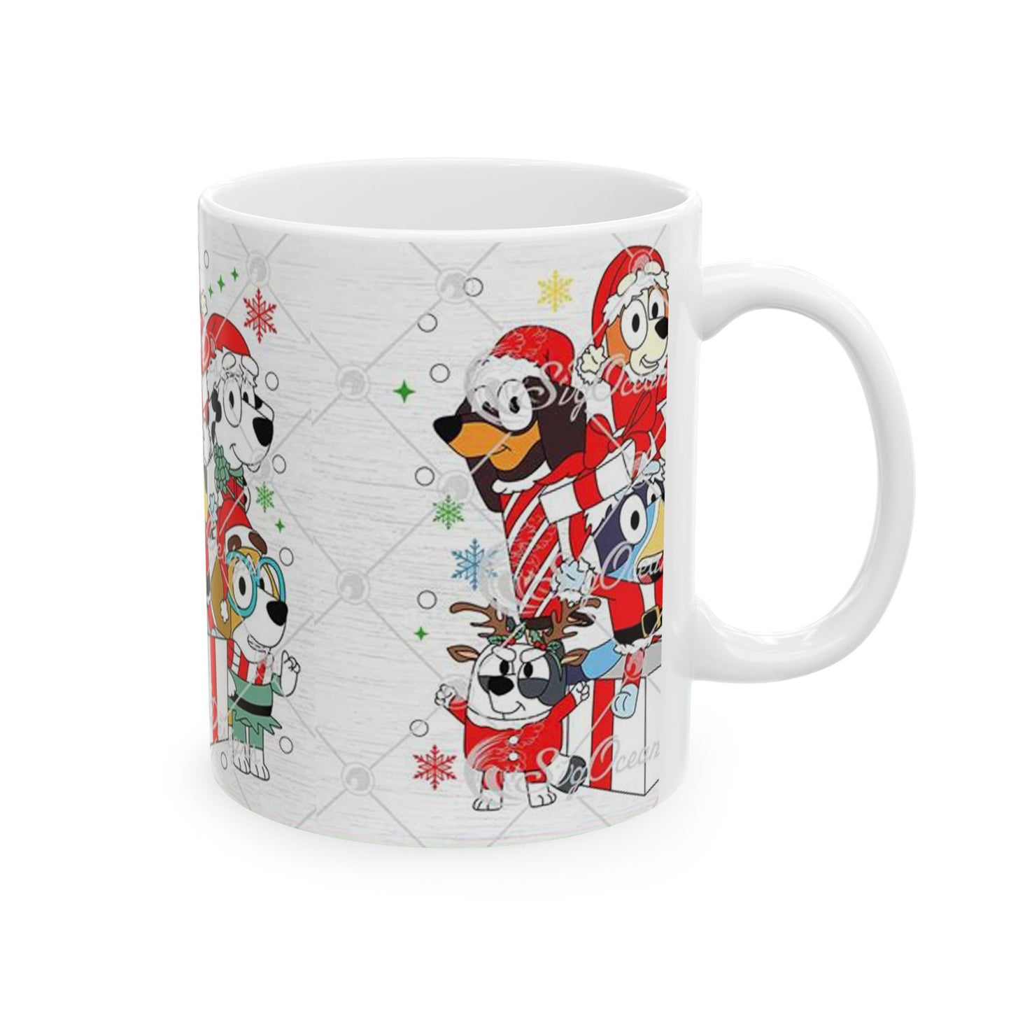 Princess Grace Festive Dog Themed Ceramic Mug Perfect Holiday Gift