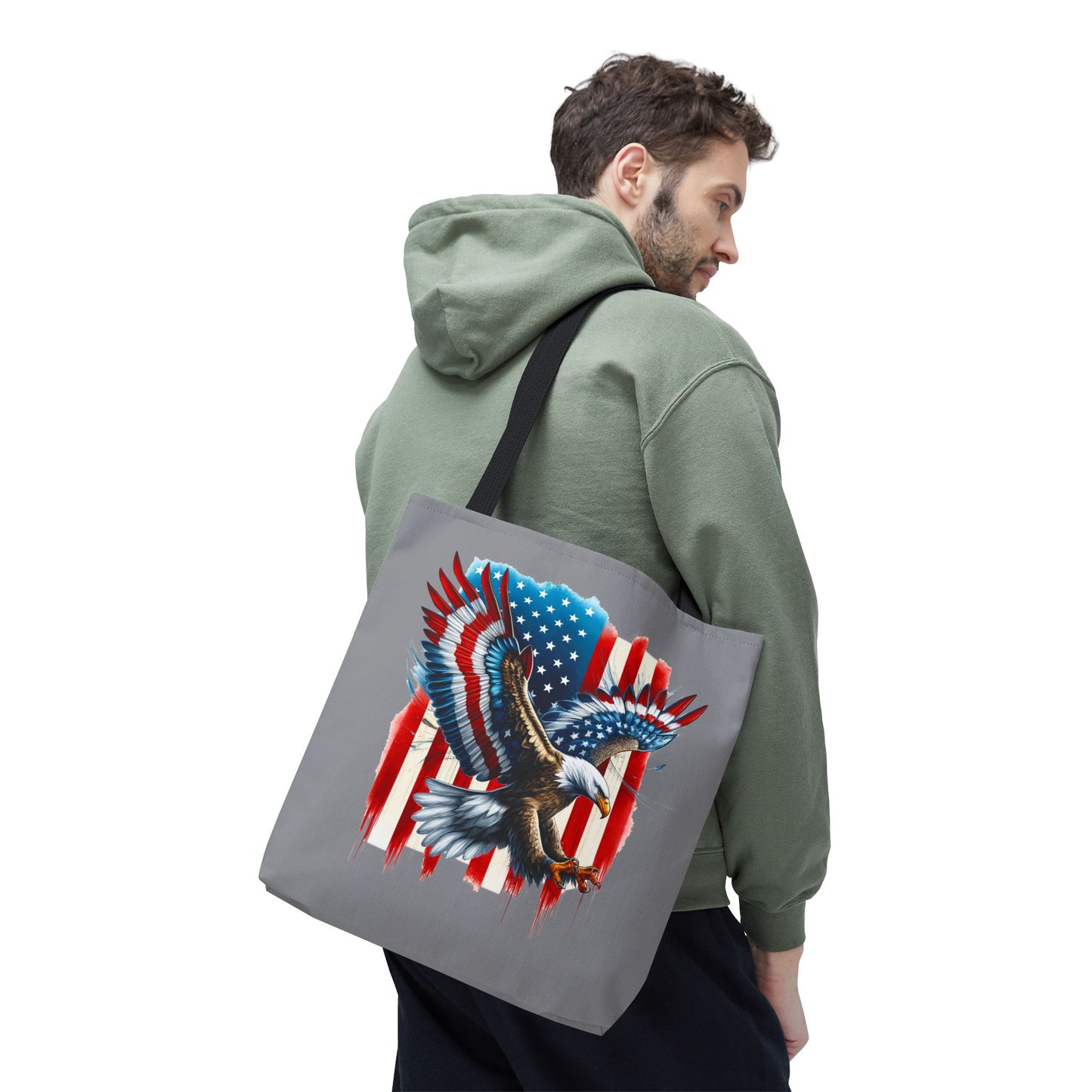 Princess Grace Patriotic Eagle Tote Bag American Flag Design
