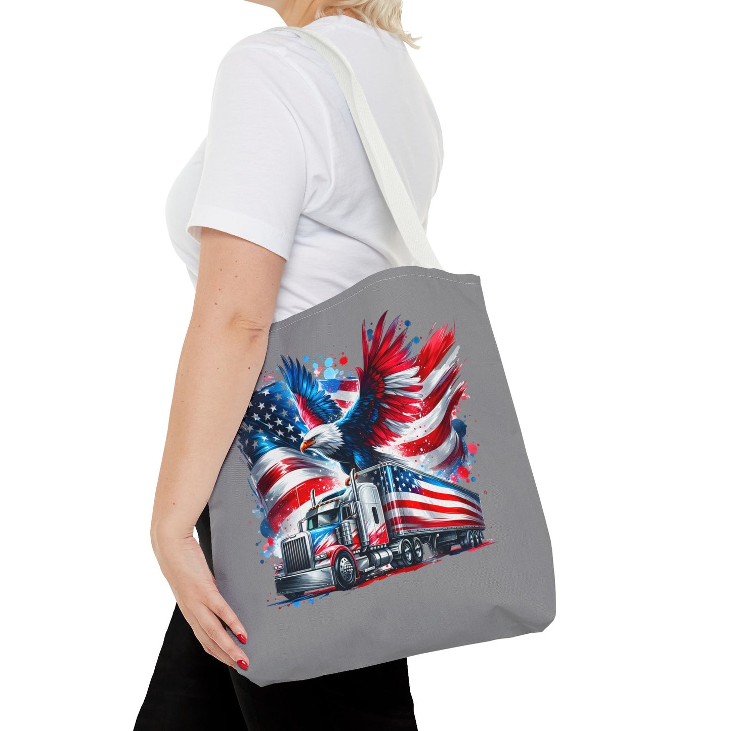 Princess Grace Patriotic Eagle Truck Tote Bag Perfect for Independence Day & Everyday Use