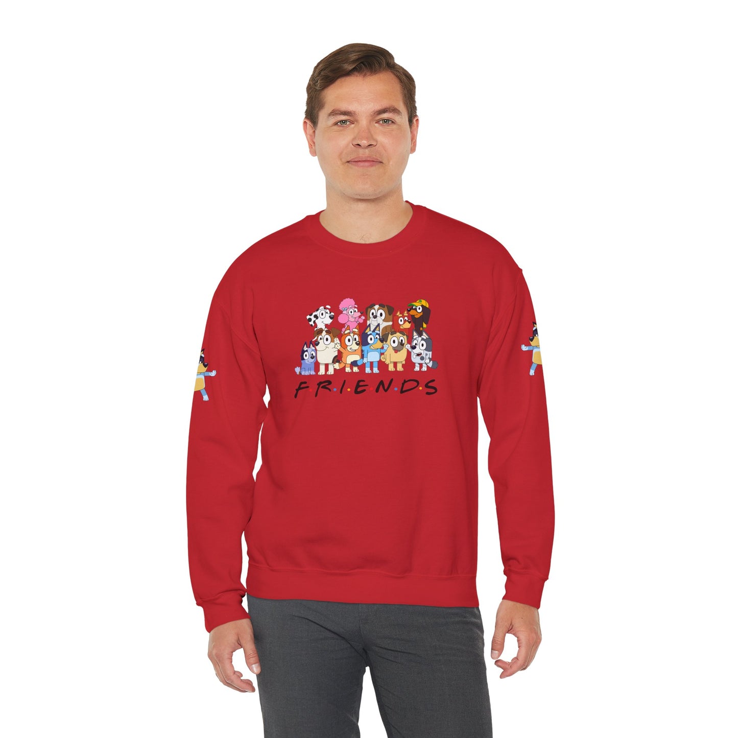 Princess Grace Bluey Friends Inspired Unisex Heavy Blend Crewneck Sweatshirt Cozy Cartoon Vibes