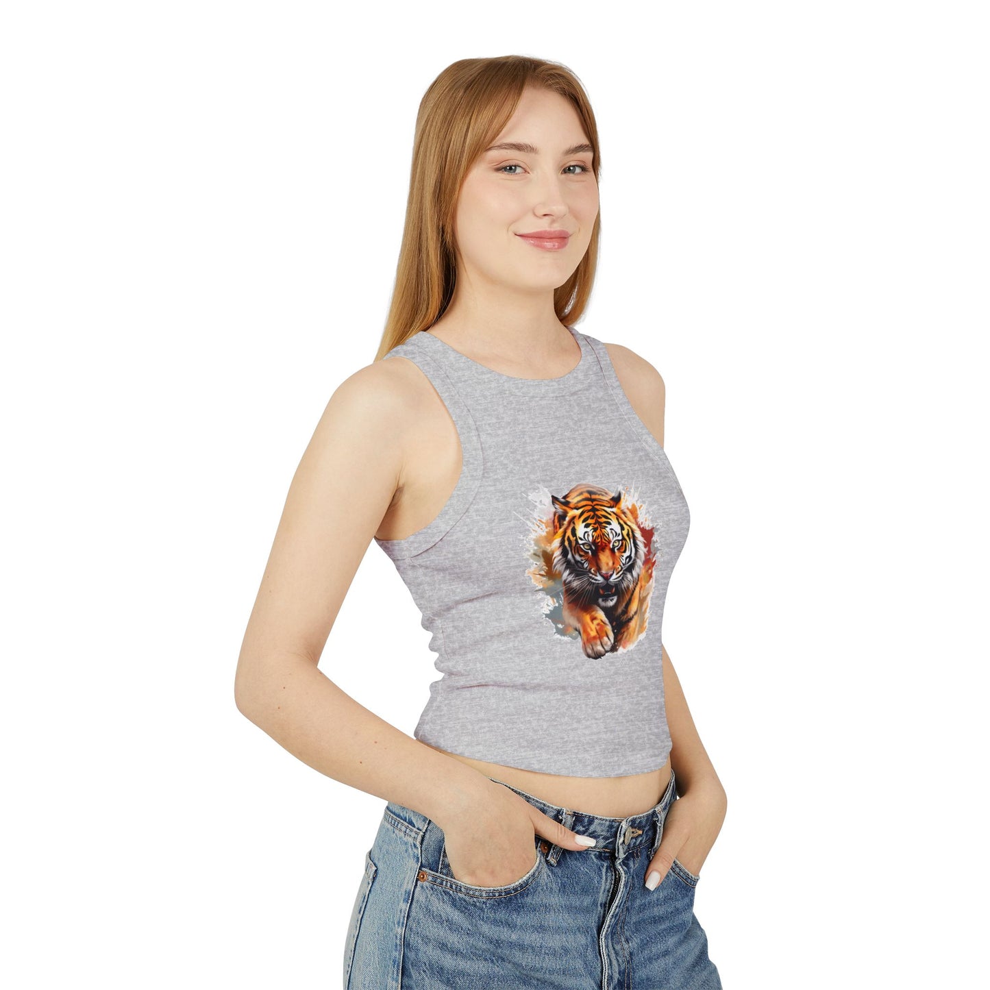 Princess Grace Fierce & Cute Tiger Print Tank Top for Women