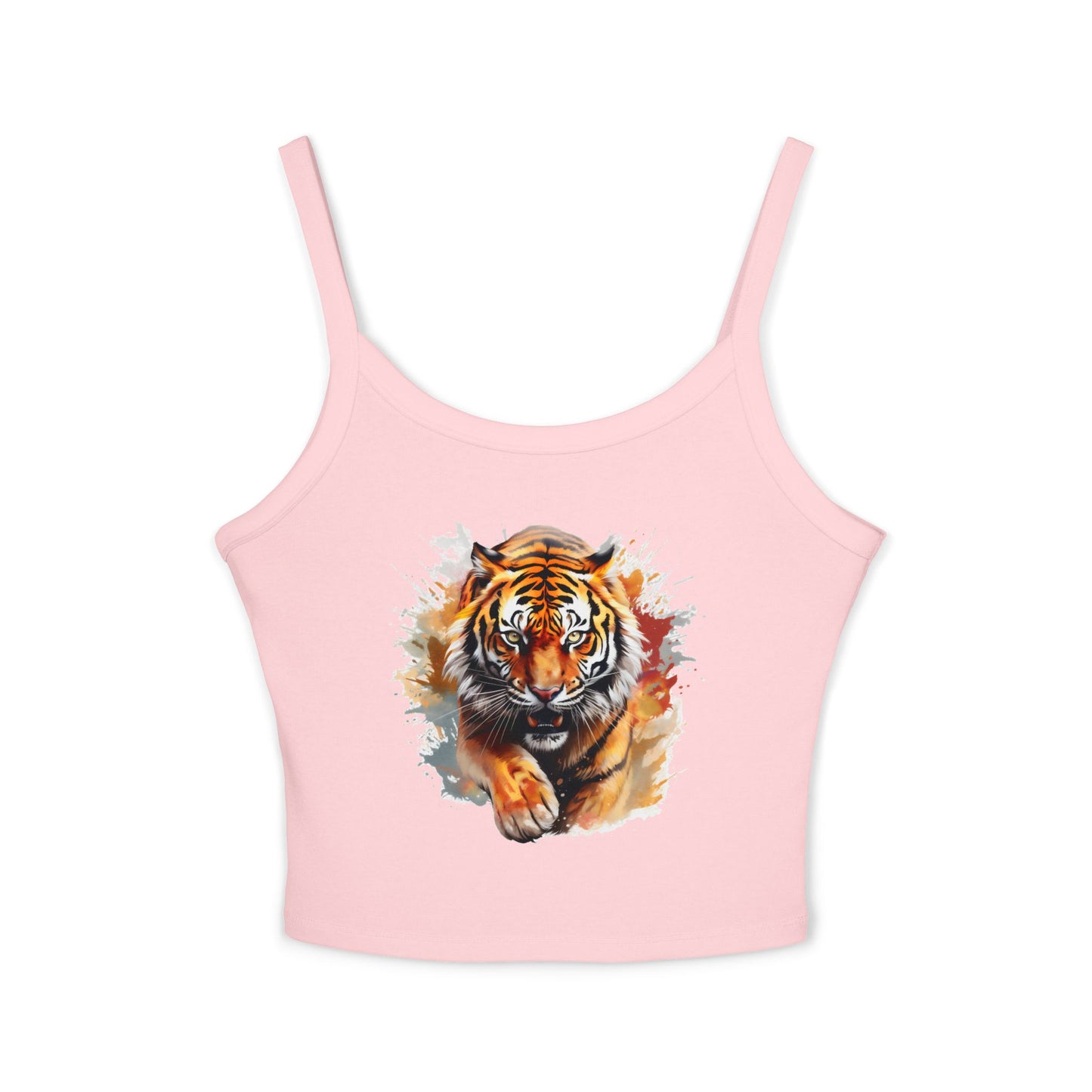 Princess Grace Fierce & Cute Women's Spaghetti Strap Tank Top Tiger Design