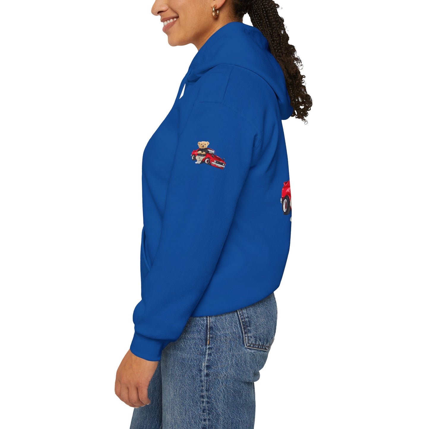 Princess Grace Vintage Bear Car Hoodie Fun Unisex Sweatshirt for Auto Lovers