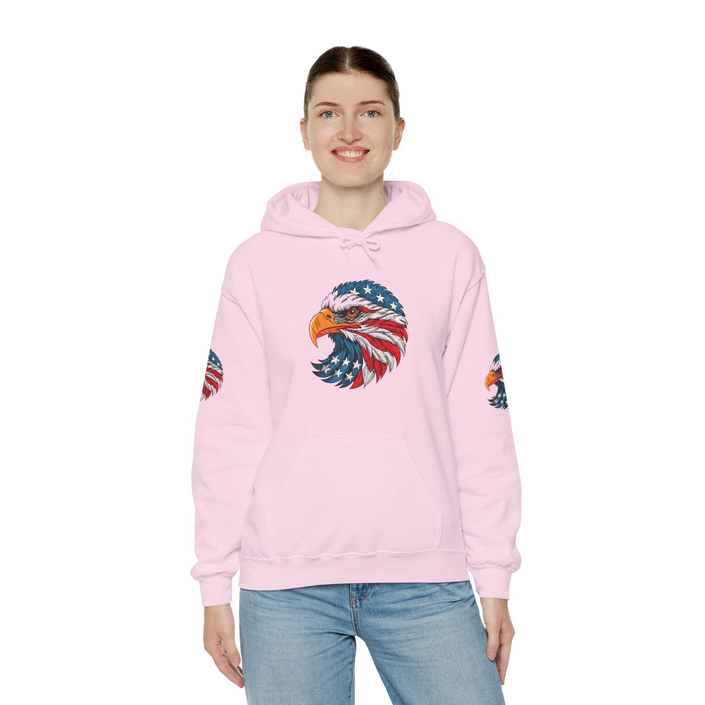 Princess Grace Patriotic Eagle Hoodie Unisex Heavy Blend Sweatshirt