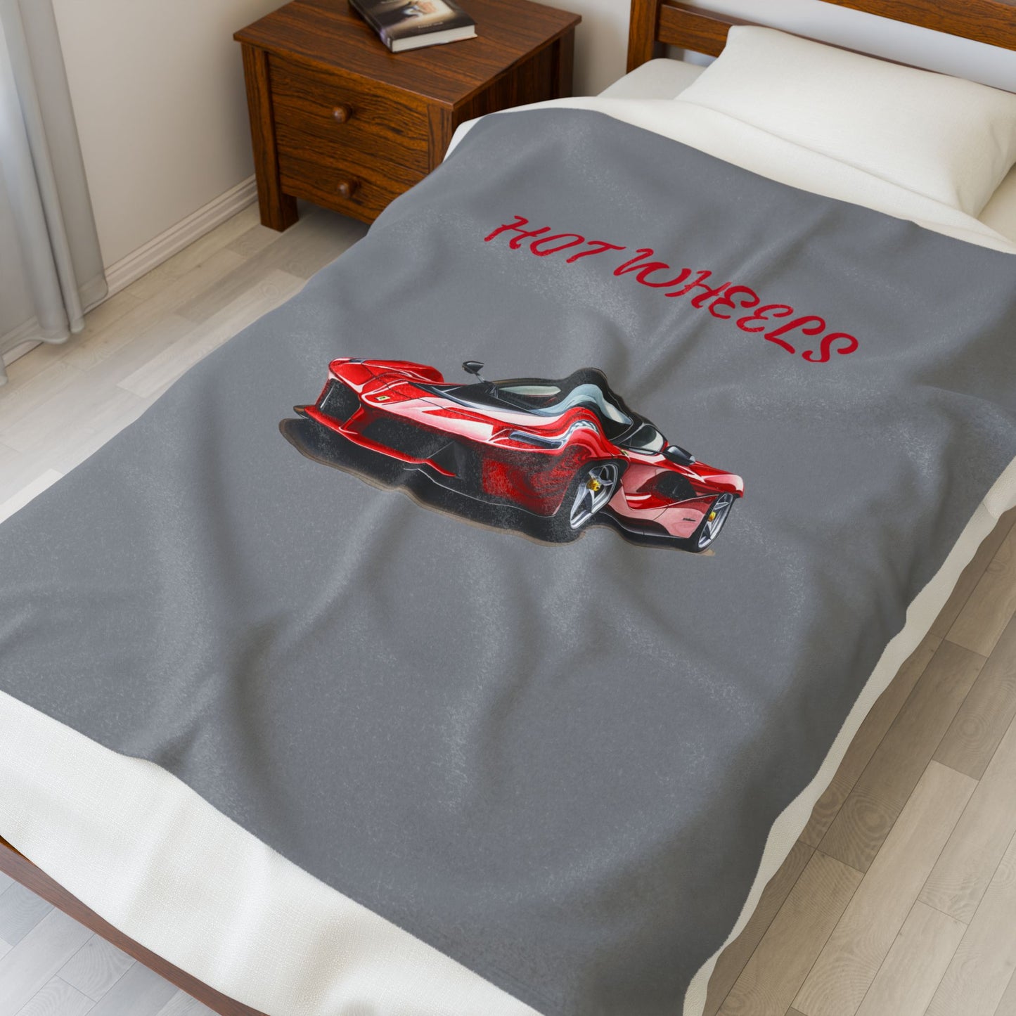 Princess Grace Hot Wheels Velveteen Plush Blanket for Car Enthusiasts