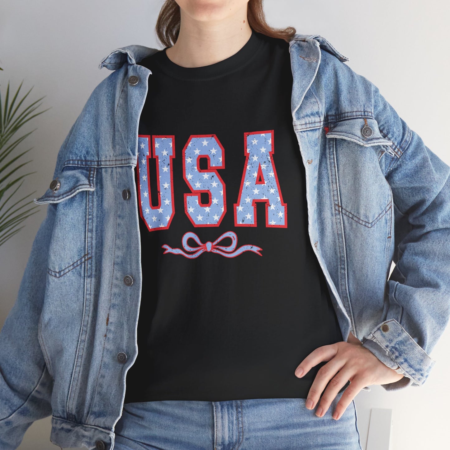 Princess Grace USA Patriotic Unisex Heavy Cotton Tee Perfect for Independence Day Celebrations
