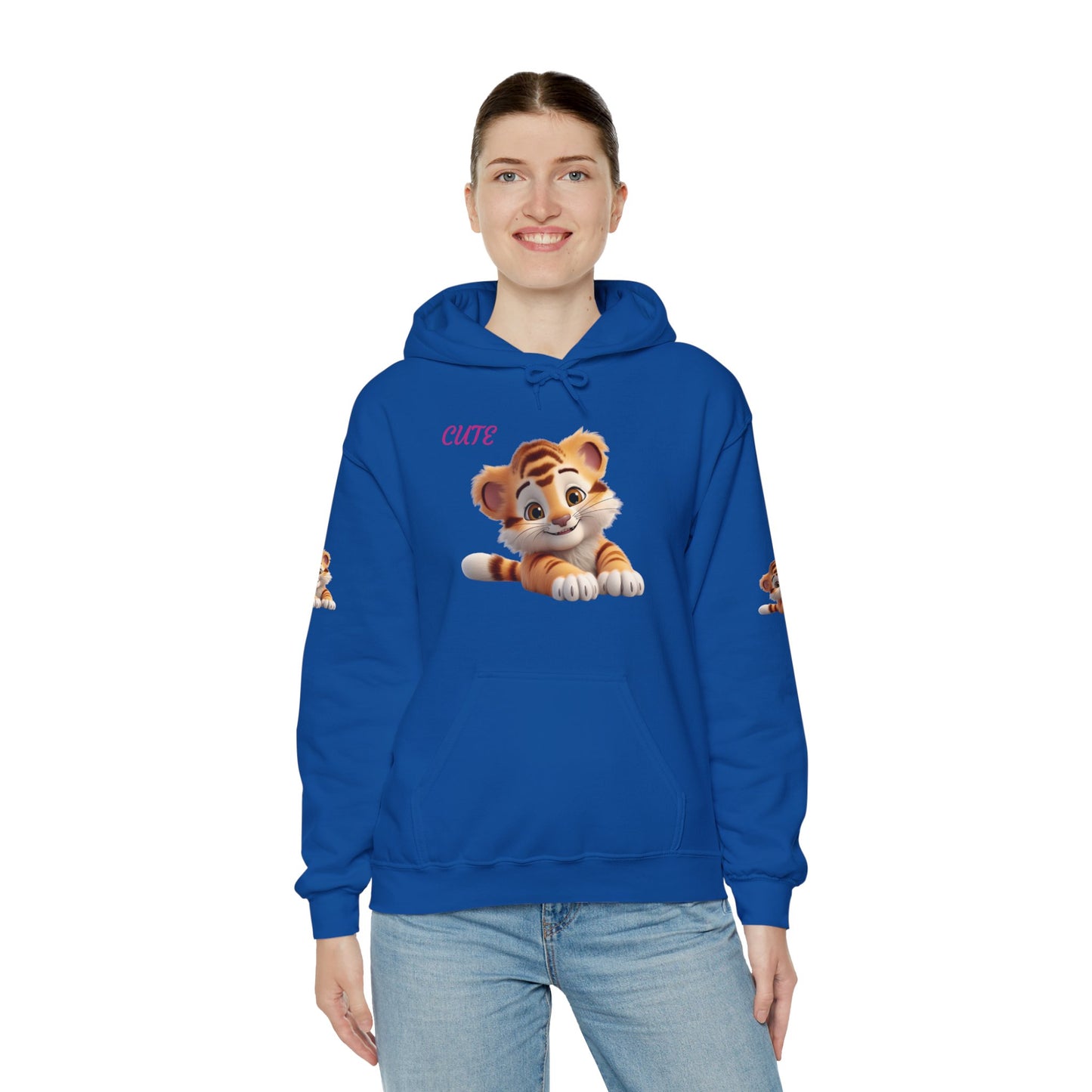 Princess Grace Cute Tiger Design Unisex Heavy Blend Hooded Sweatshirt