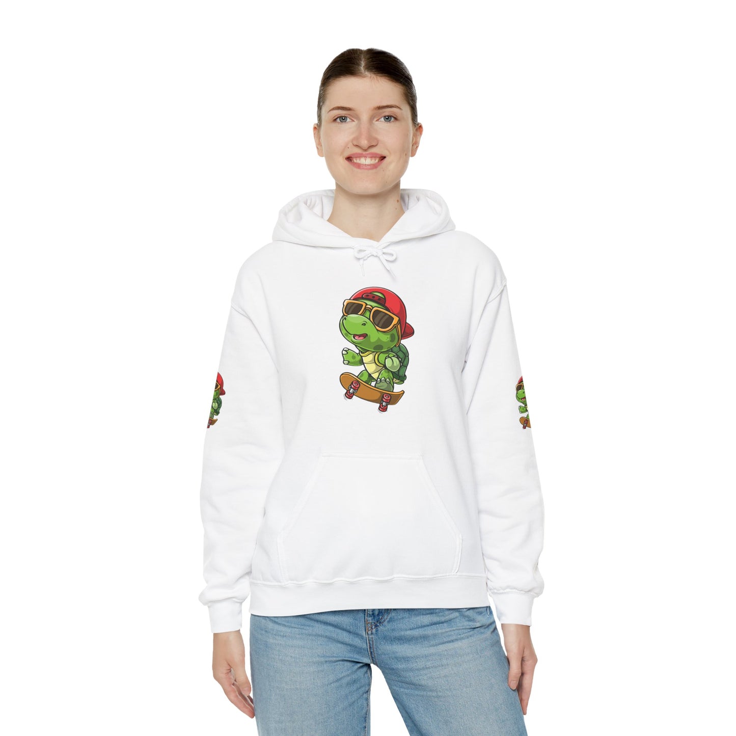 Princess Grace Cool Skateboarding Turtle Unisex Hoodie Fun and Stylish