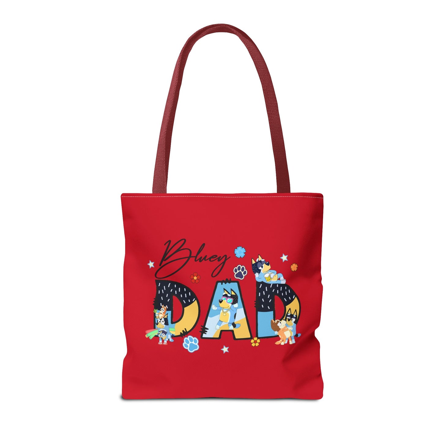 Princess Grace Colorful Bluey Dad Tote Bag Perfect Gift for Dog Lovers