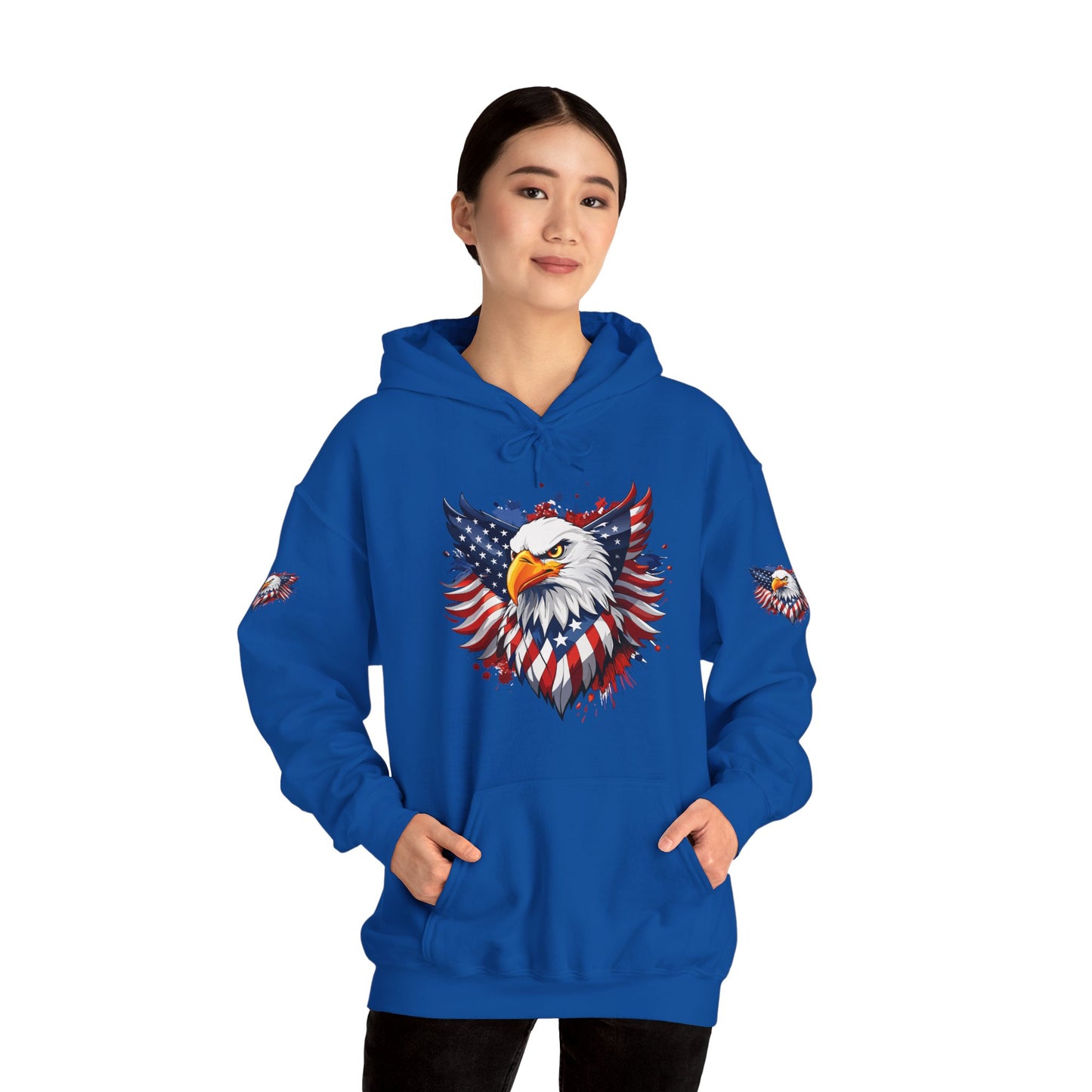 Princess Grace Patriotic Eagle Hoodie Unisex Heavy Blend Hooded Sweatshirt