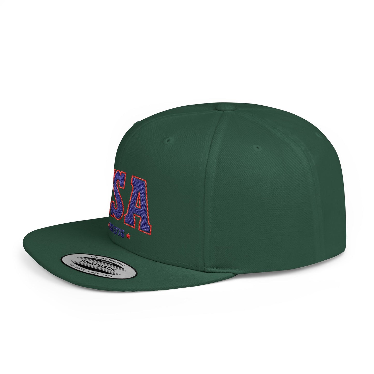 Princess Grace USA Flat Bill Snapback Hat Patriotic Style, Perfect for Holidays & Outdoor Events