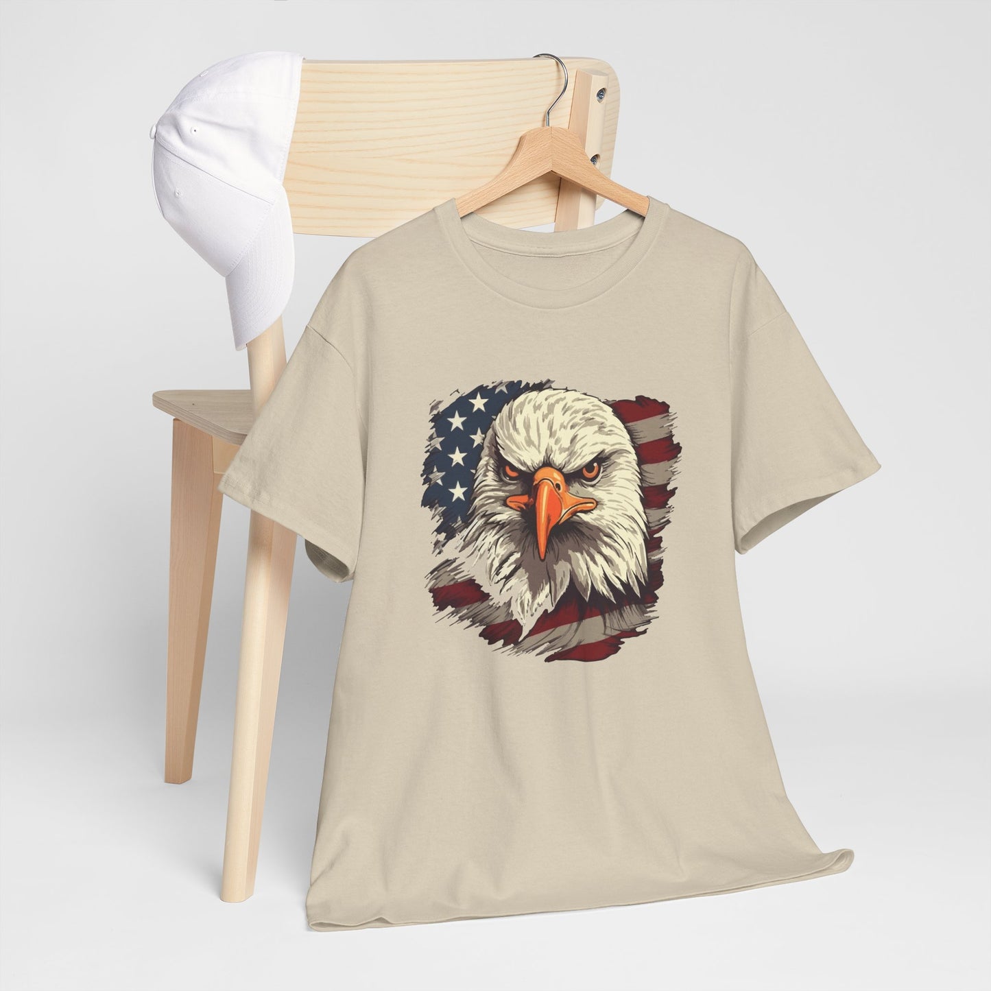 Princess Grace Patriotic Eagle Graphic Tee Unisex Heavy Cotton T-Shirt