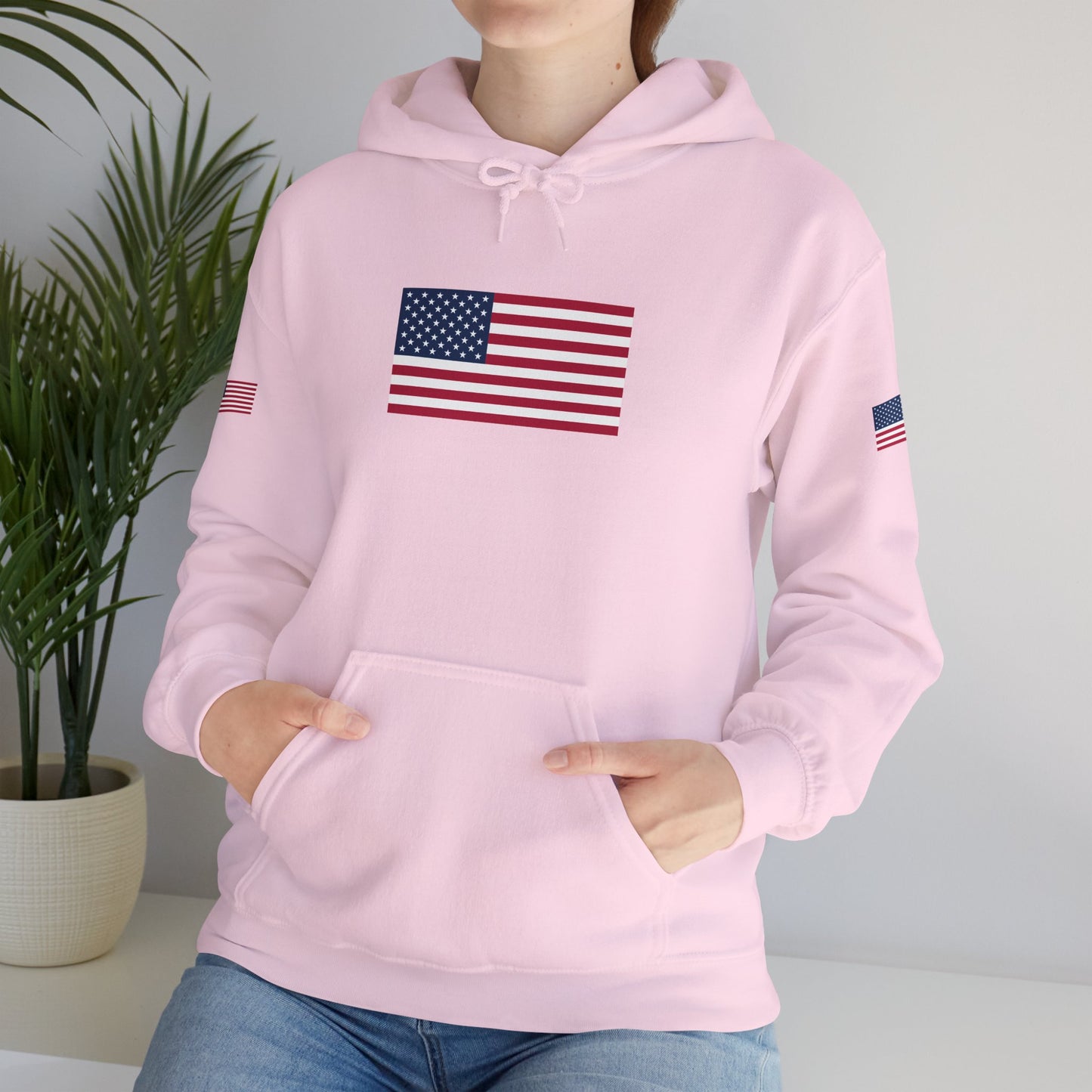 Princess Grace Patriotic American Flag Hoodie Unisex Heavy Blend Sweatshirt