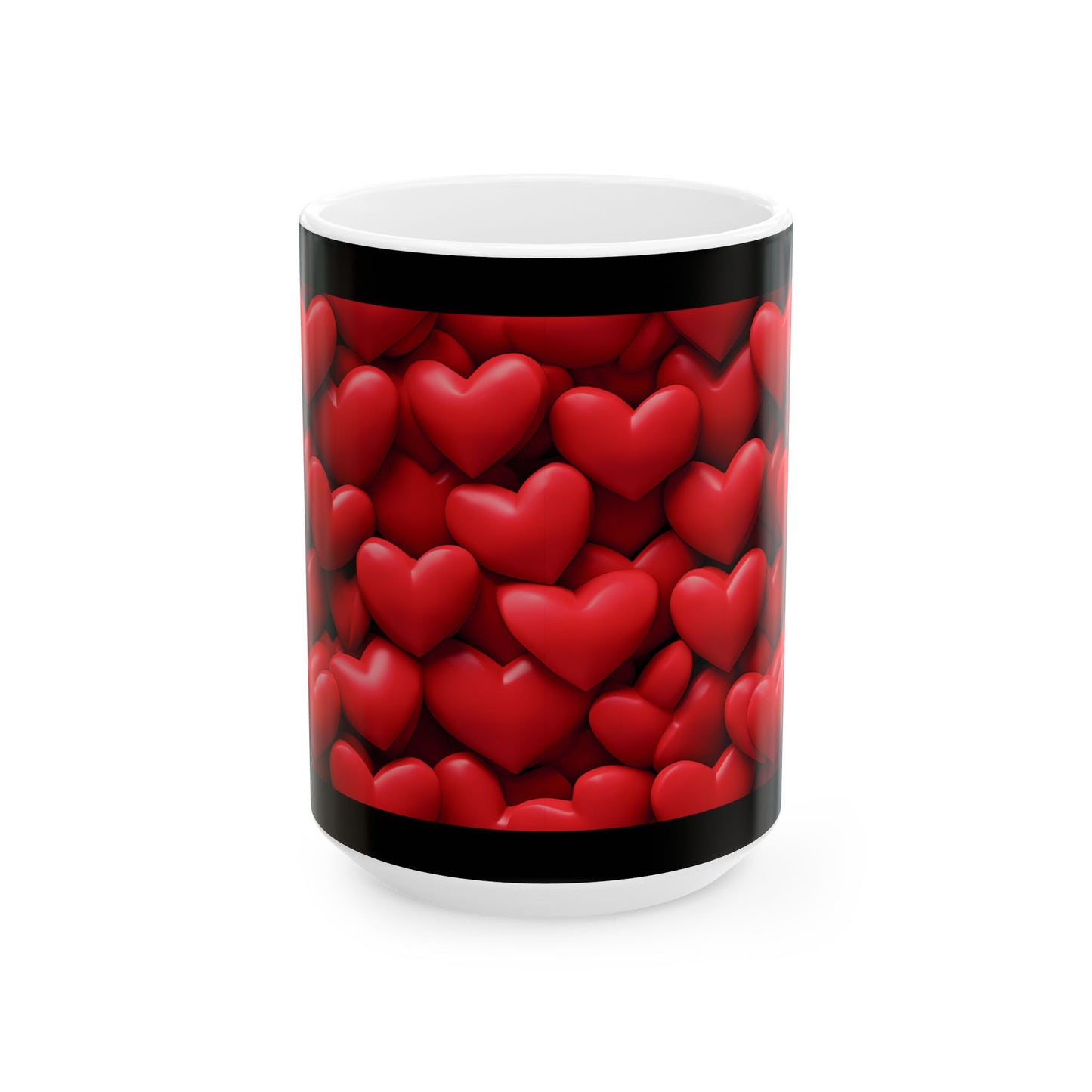 Princess Grace Heart Pattern Ceramic Mug Perfect Gift for Valentine's Day & Loved Ones