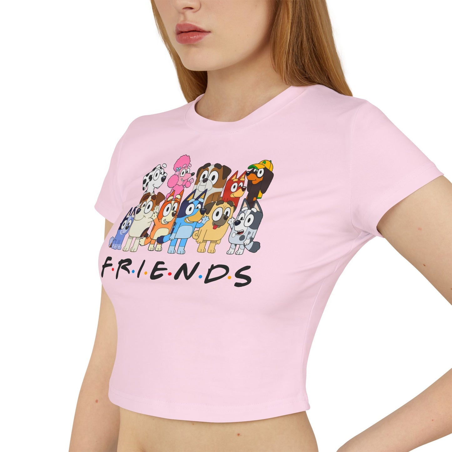 Princess Grace Cute Bluey Friends Women's Baby Tee Perfect for Kids & Cartoon Lovers