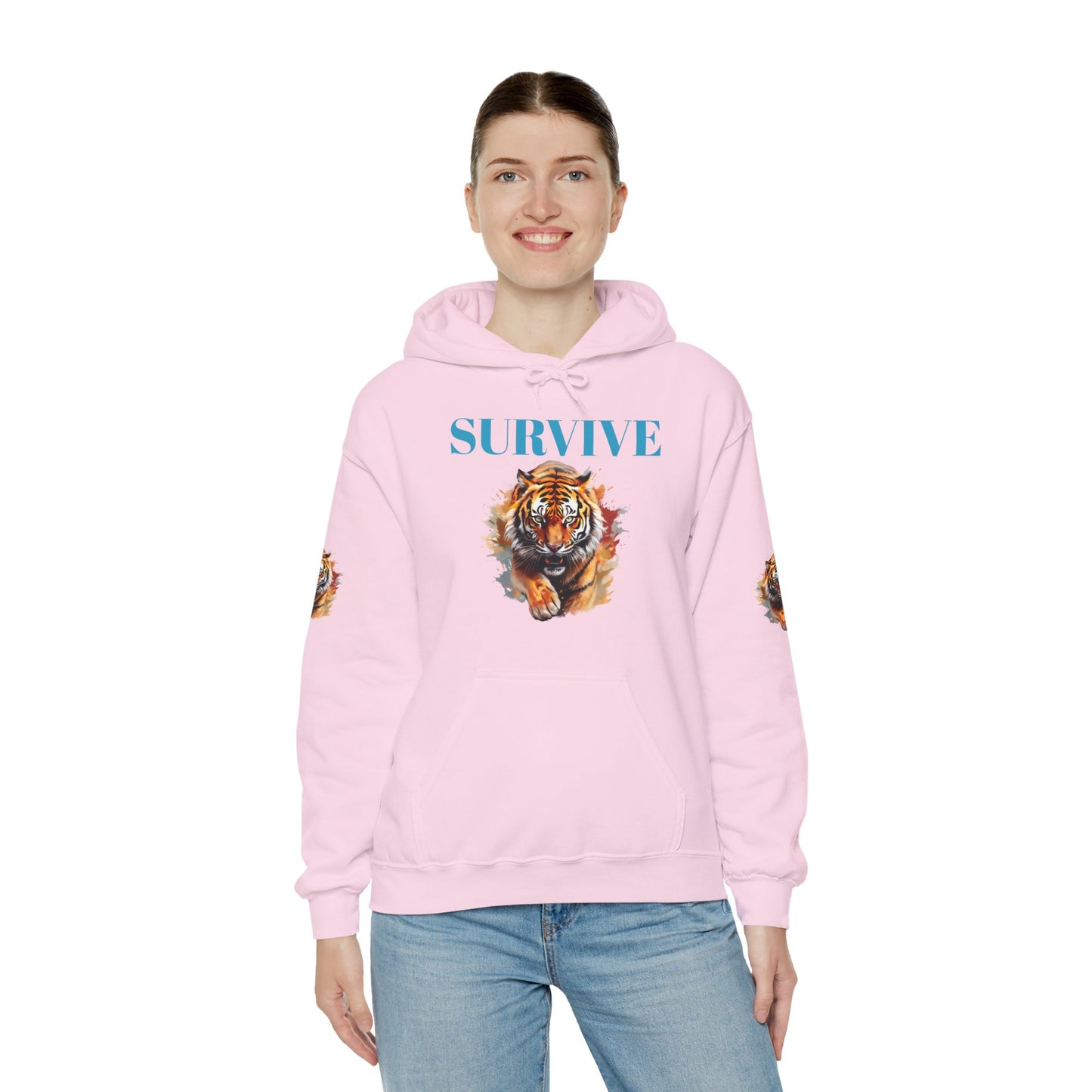 Princess Grace Survive Tiger Unisex Heavy Blend Hoodie Fierce & Inspirational Sweatshirt