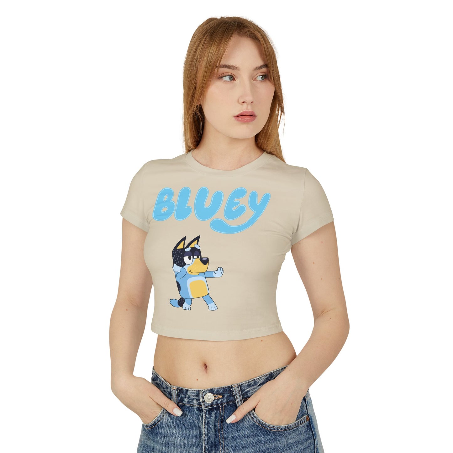 Princess Grace Bluey Women's Baby Tee Cute Cartoon Graphic