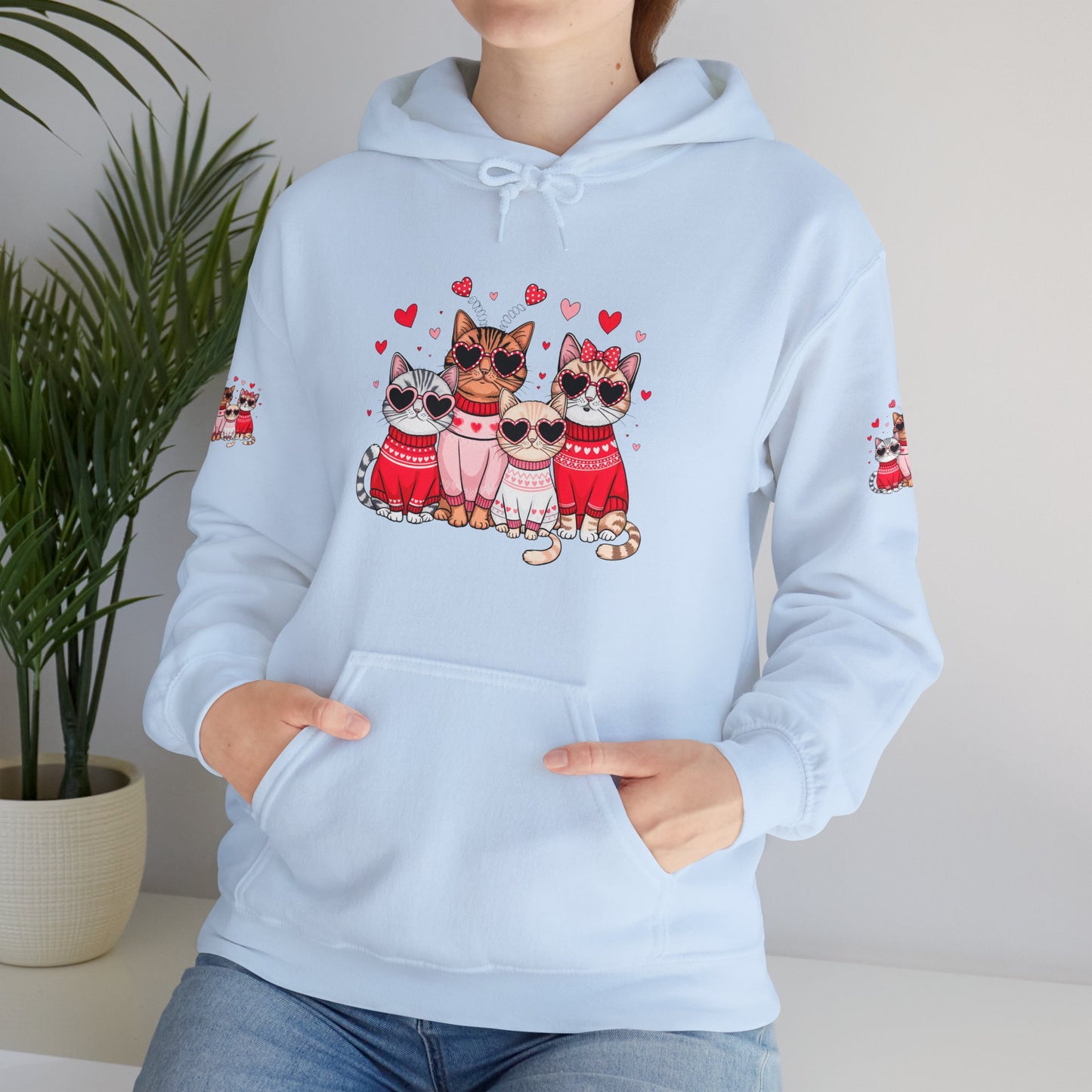 Princess Grace Cute Cat Lovers Hoodie with Heart Design