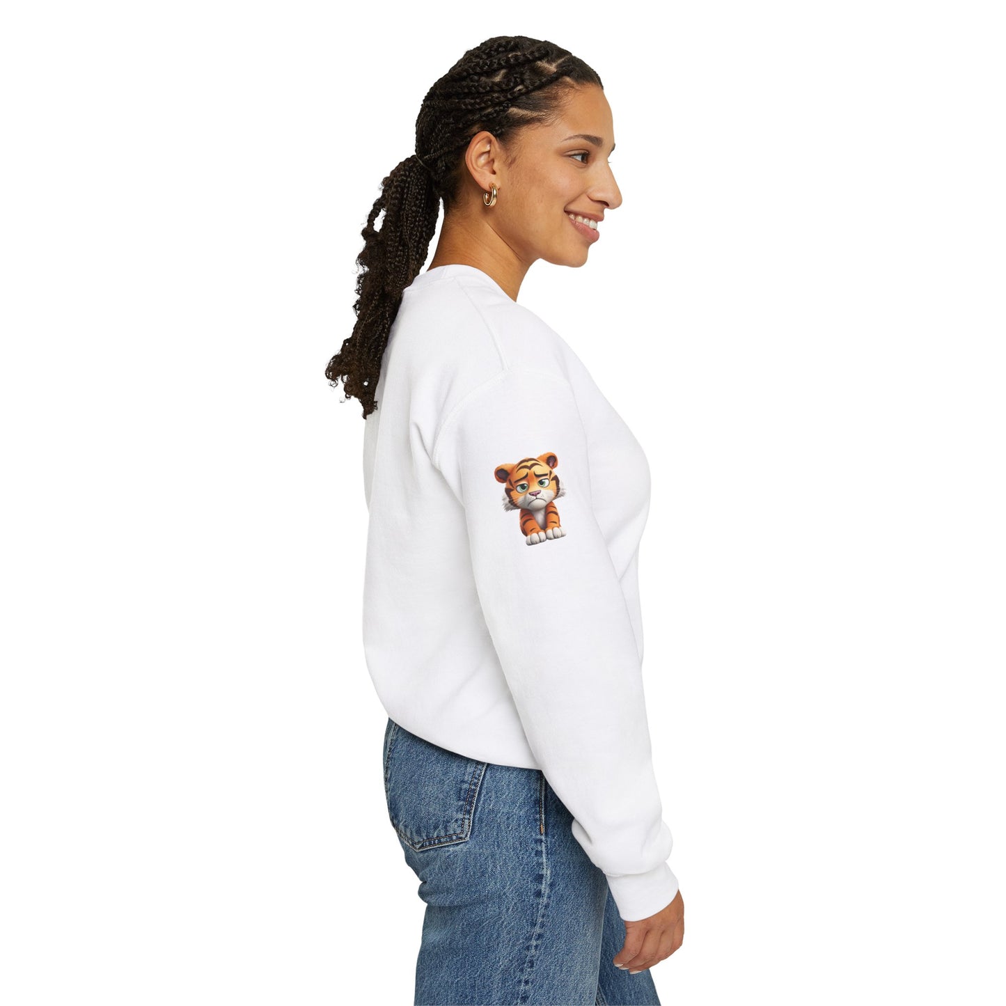 Princess Grace Cute Tiger Graphic Unisex Crewneck Sweatshirt