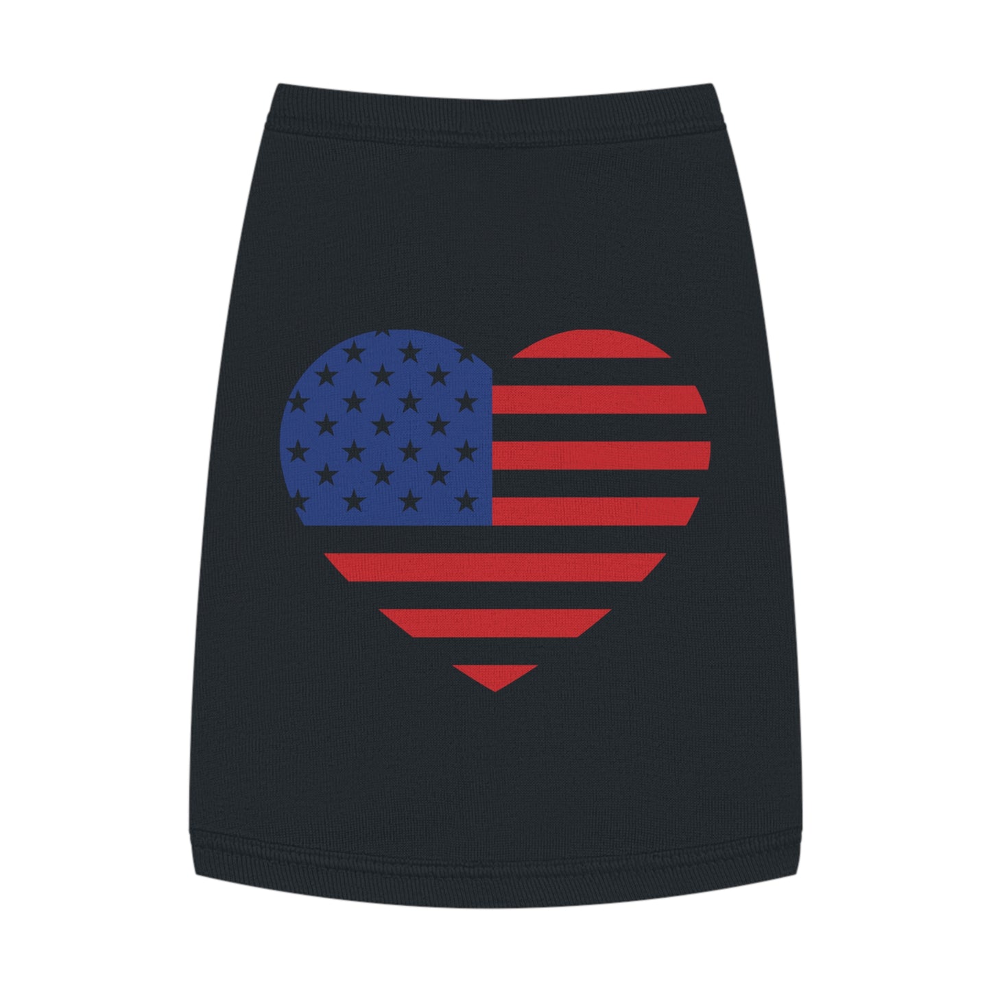 Princess Grace USA Flag Heart Pet Tank Top Patriotic Dog Apparel for Independence Day