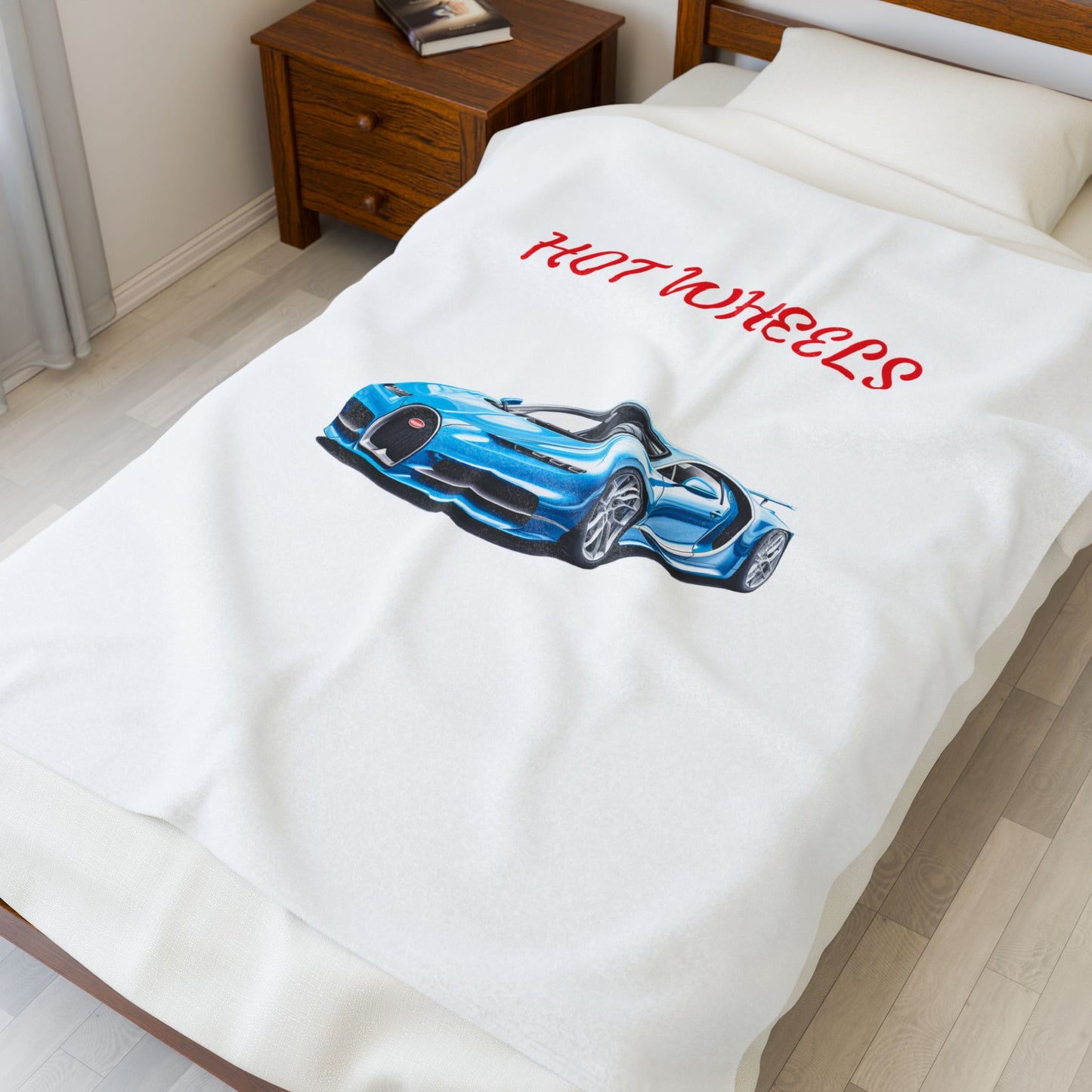 Princess Grace Hot Wheels Velveteen Plush Blanket Cozy Car Themed Throw for Kids and Racing Fans